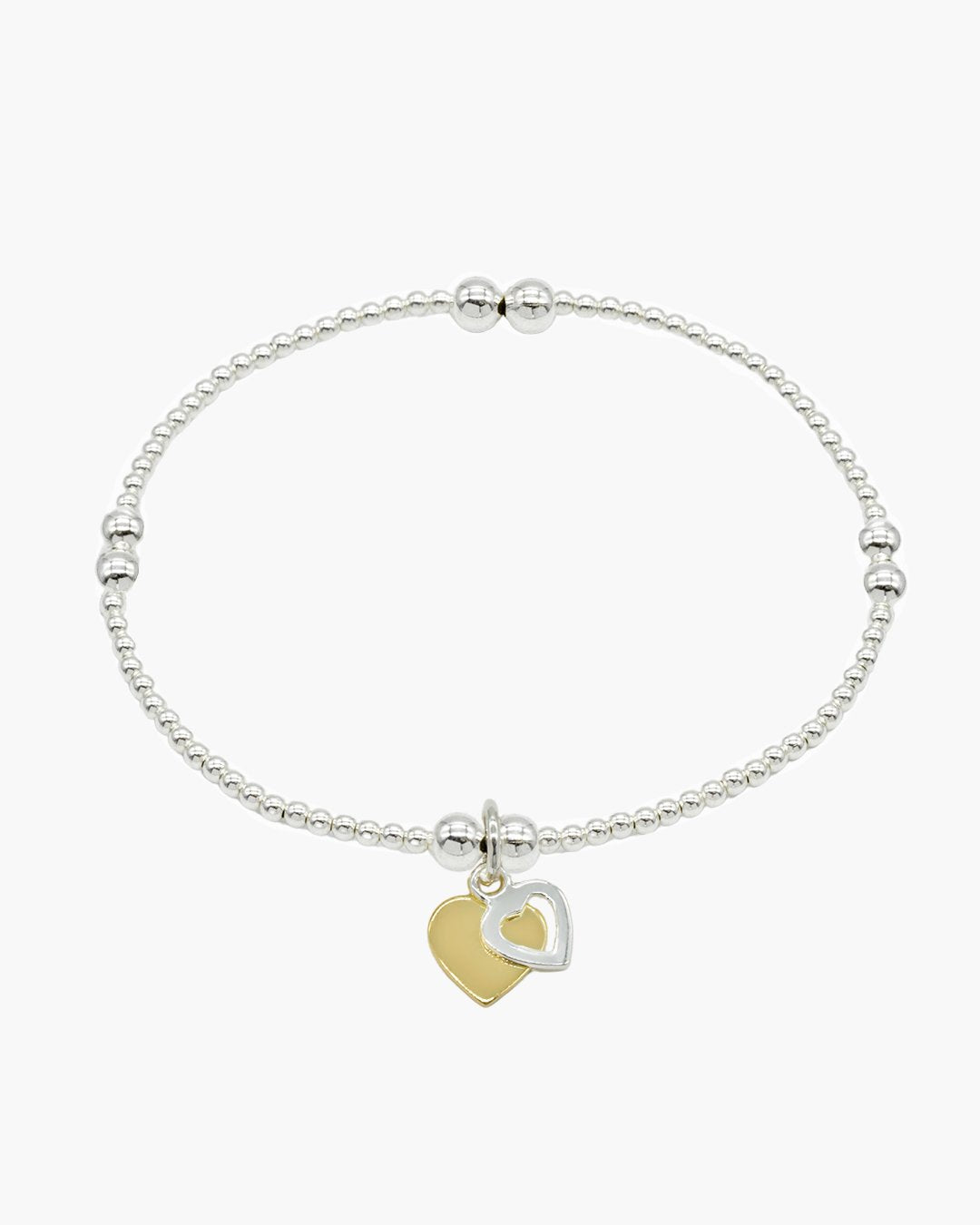 2 Tone Hearts Bracelet
