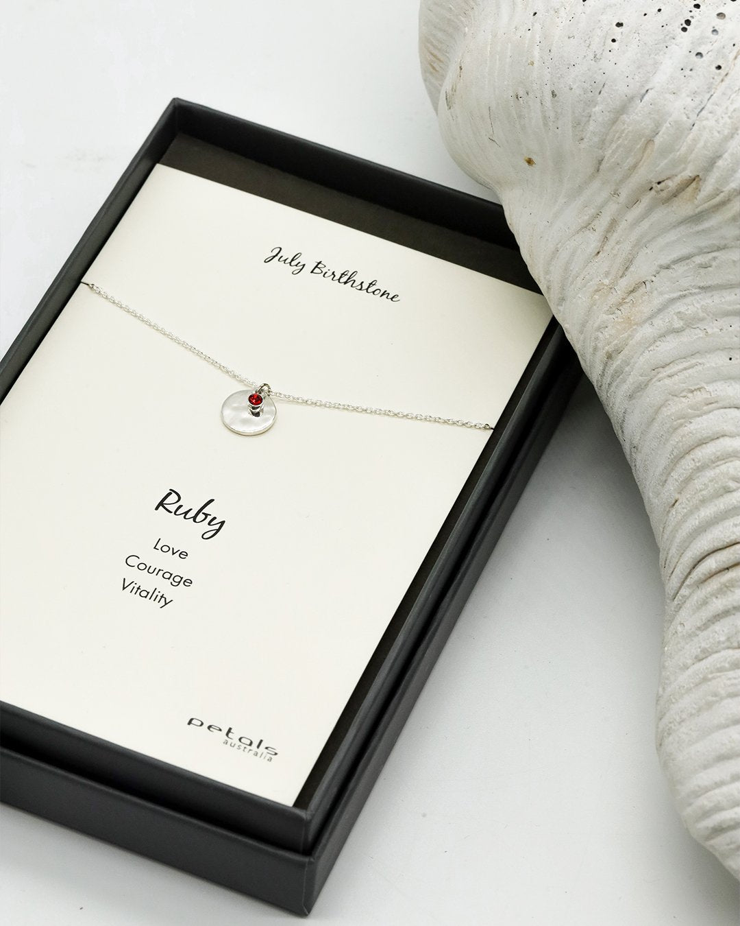 July Ruby Necklace