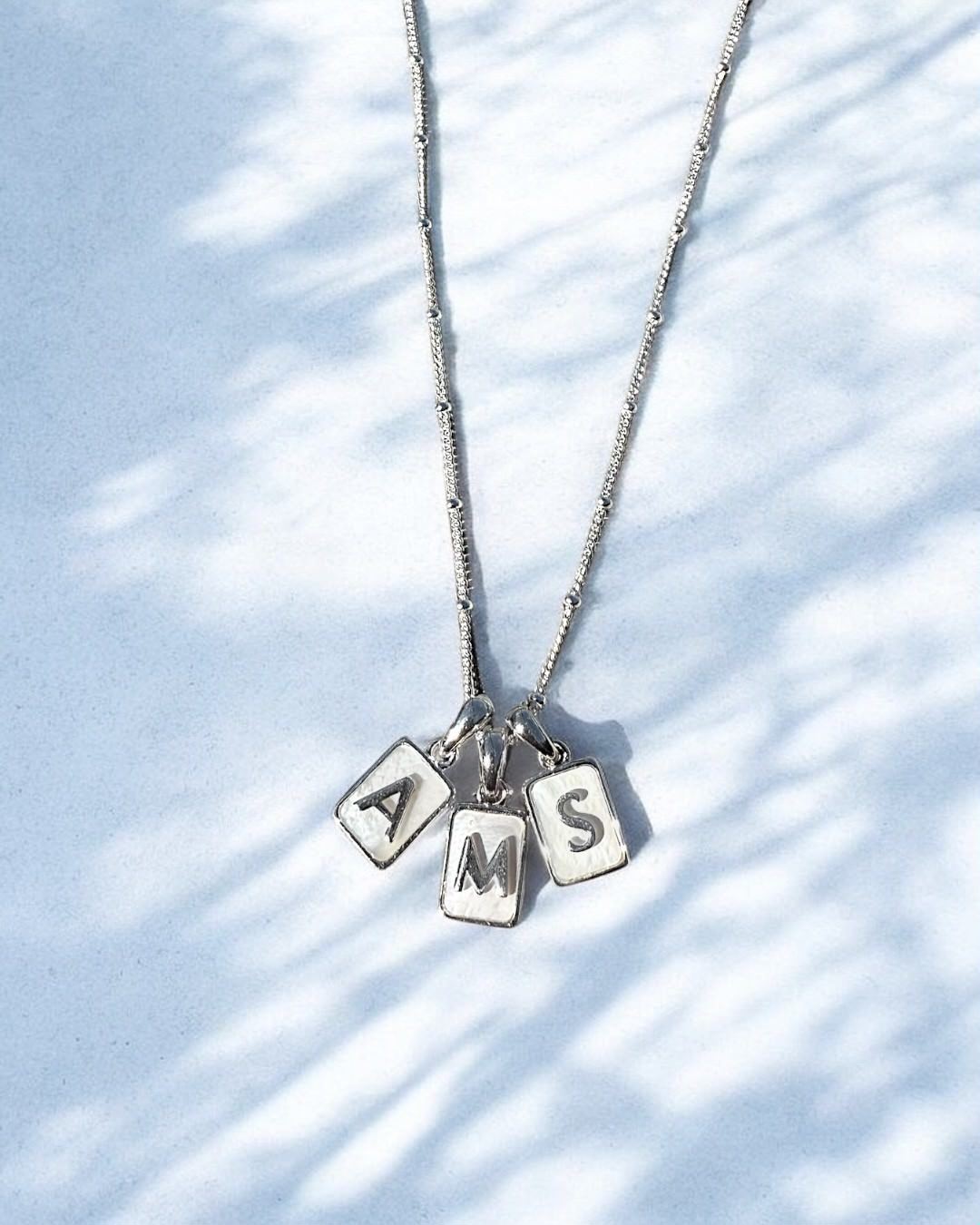 Love Letter Pearl Necklace 3 Loves Silver