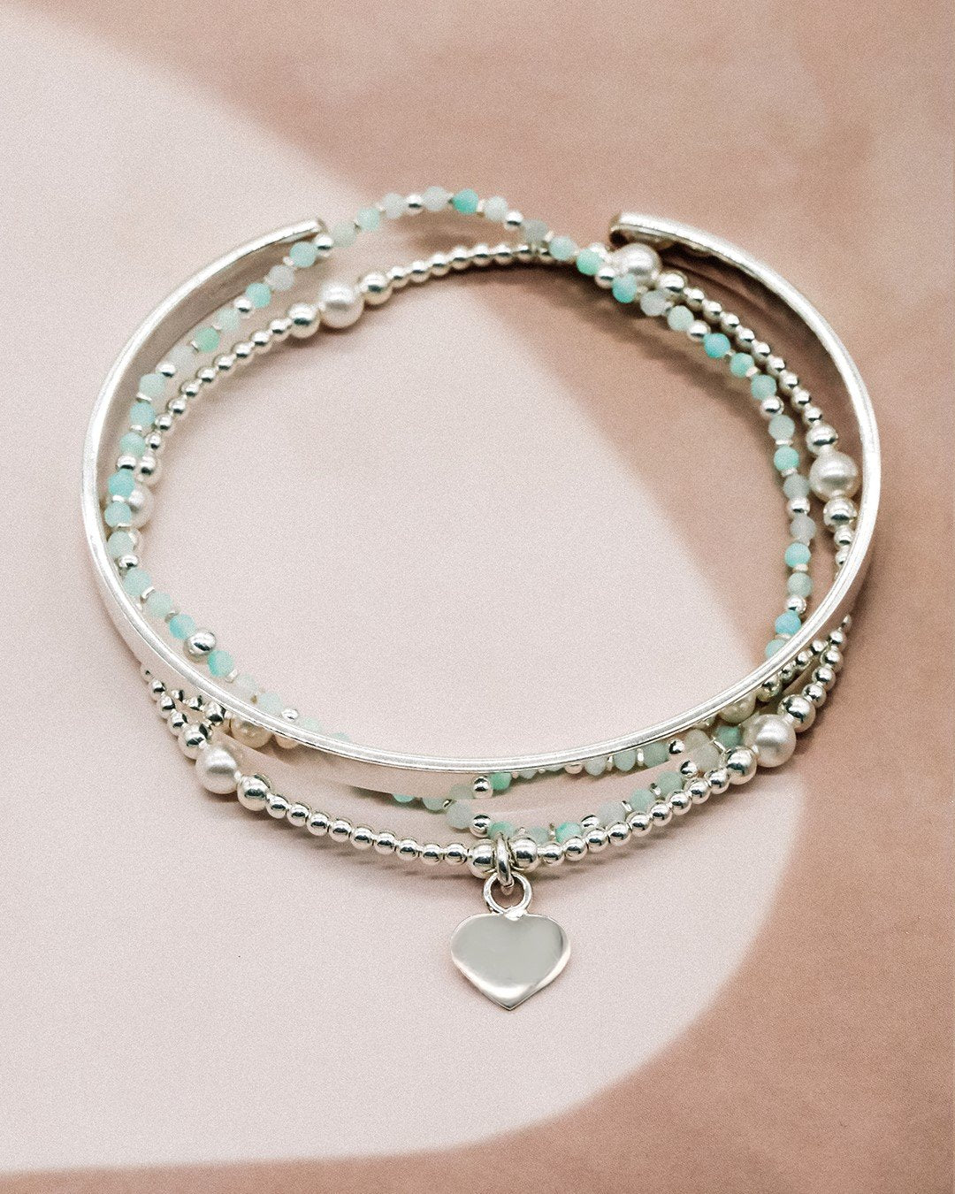 Turquoise Heart Stack