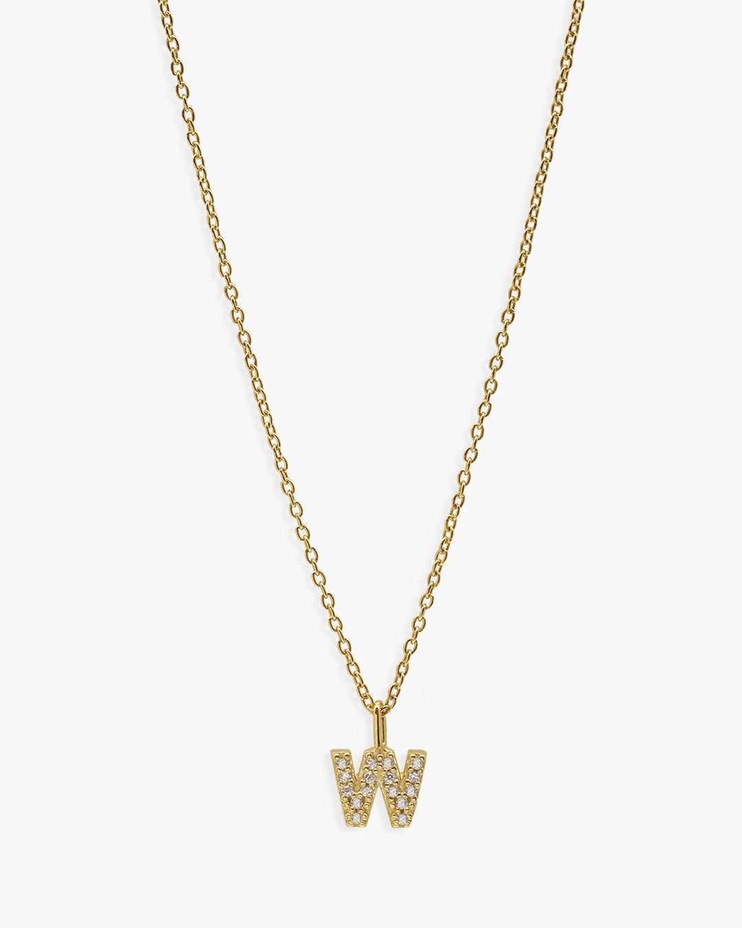 Love Letter Zirconia Necklace Gold