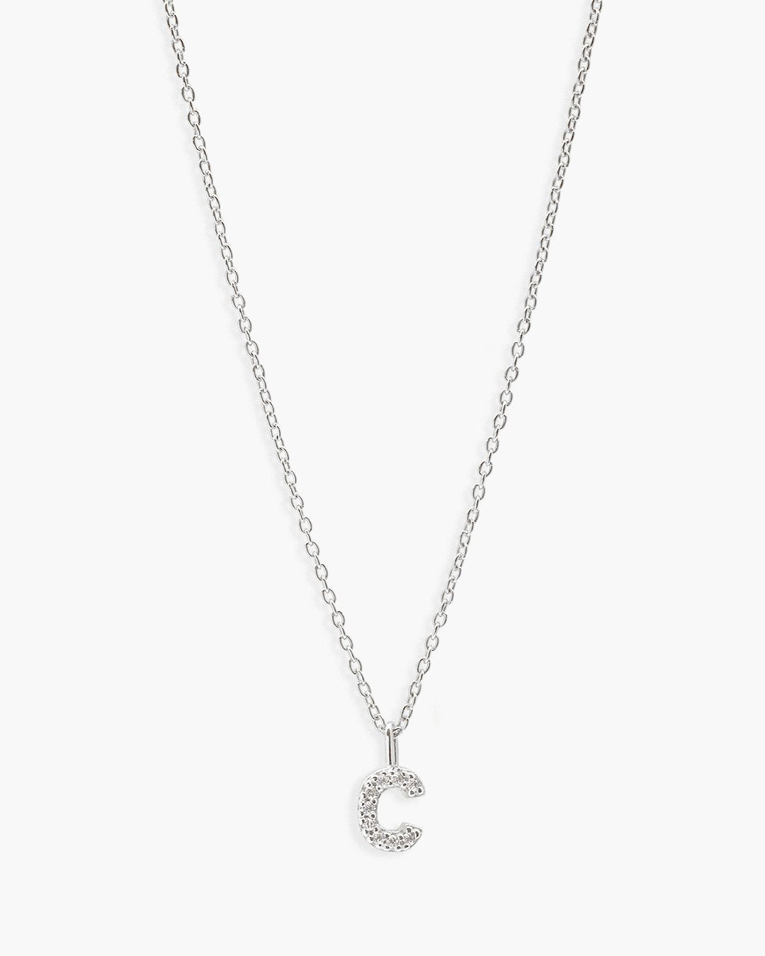 Love Letter Zirconia Necklace Silver