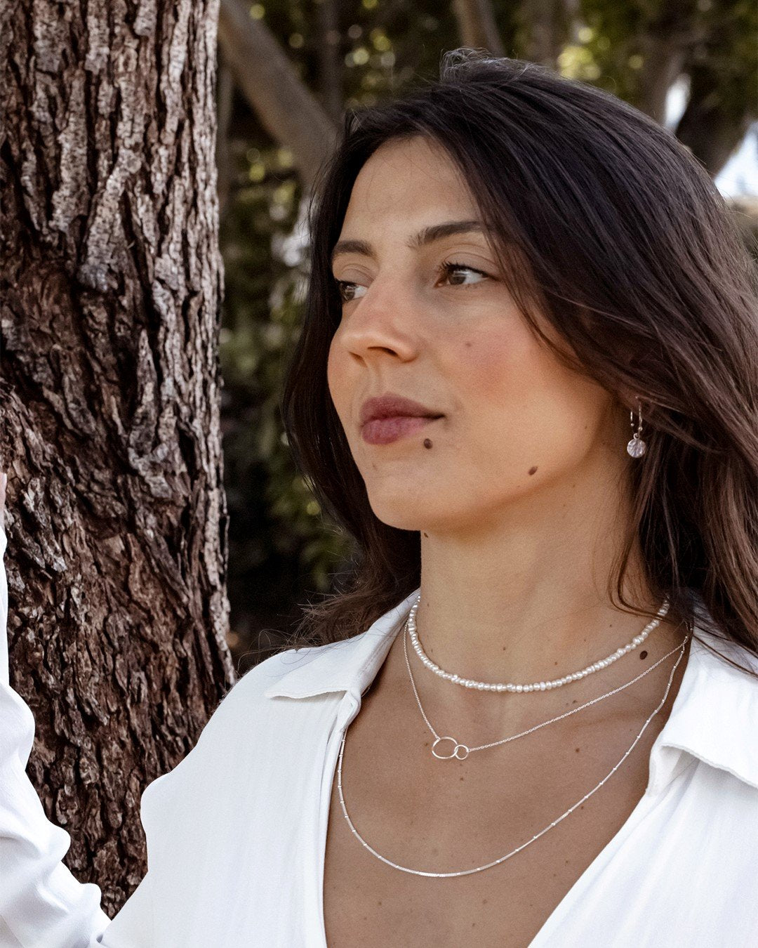 Silver Pearl Seed Necklace