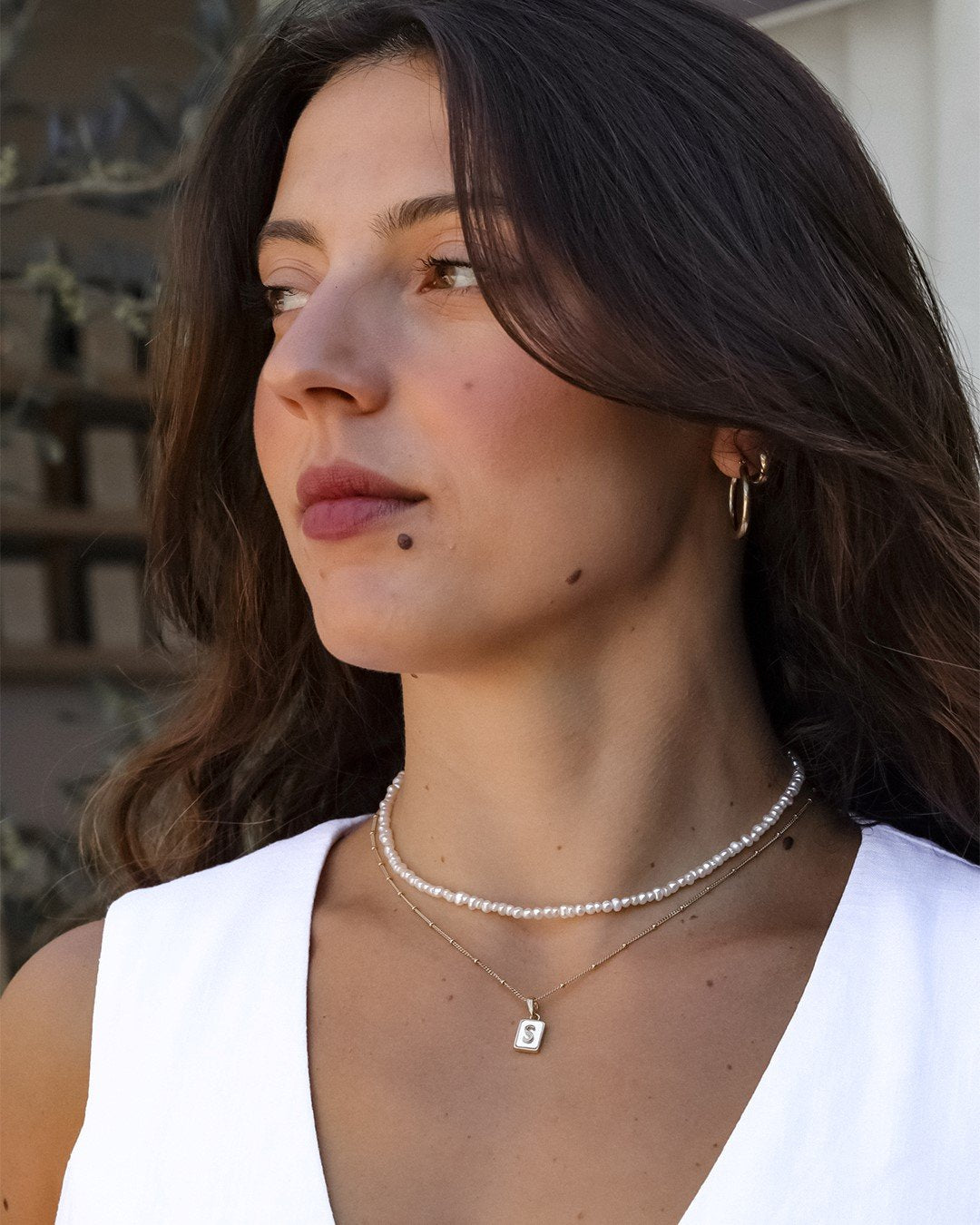 Gold Pearl Seed Necklace