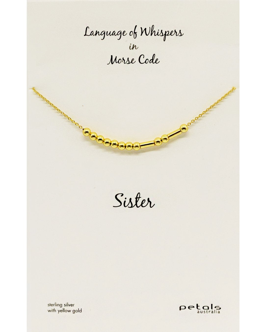 Sister Morse Code Necklace