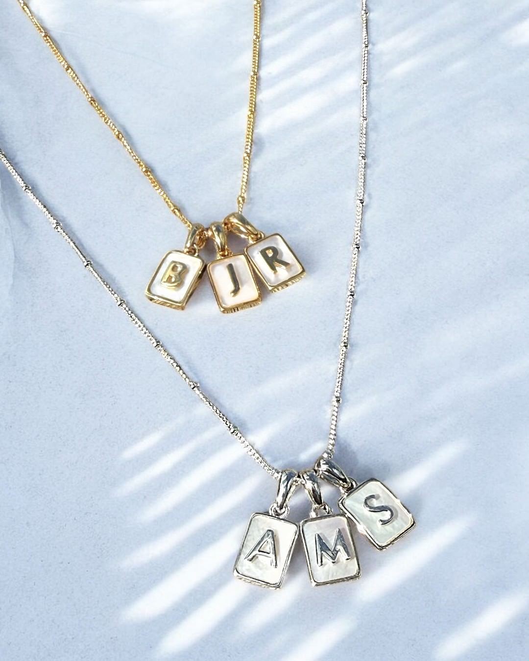 Love Letter Pearl Necklace 3 Loves Gold