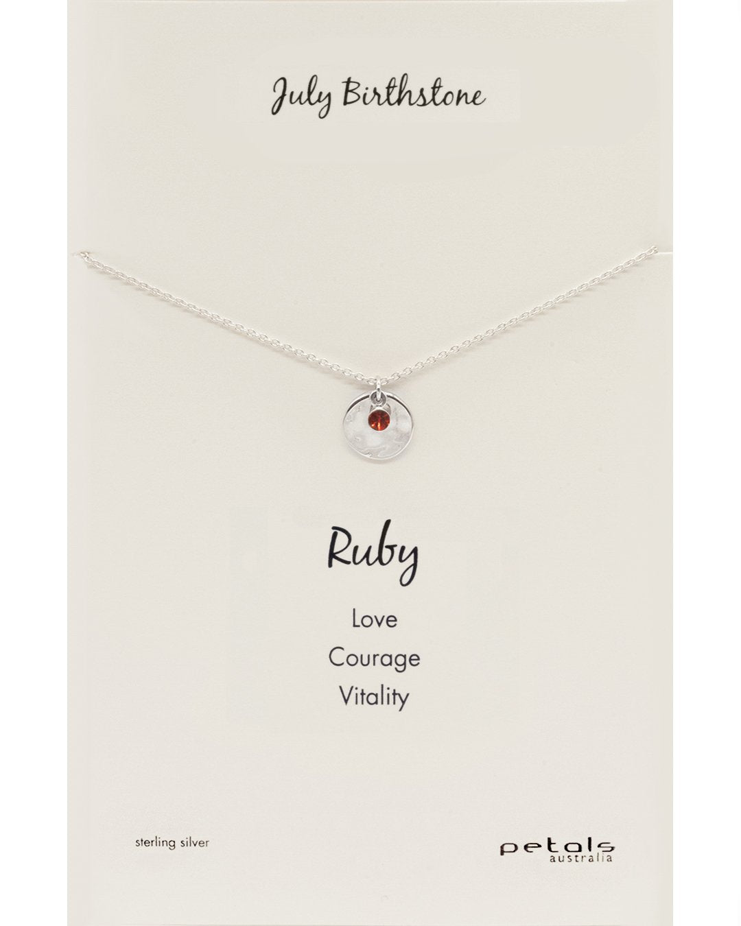 July Ruby Necklace