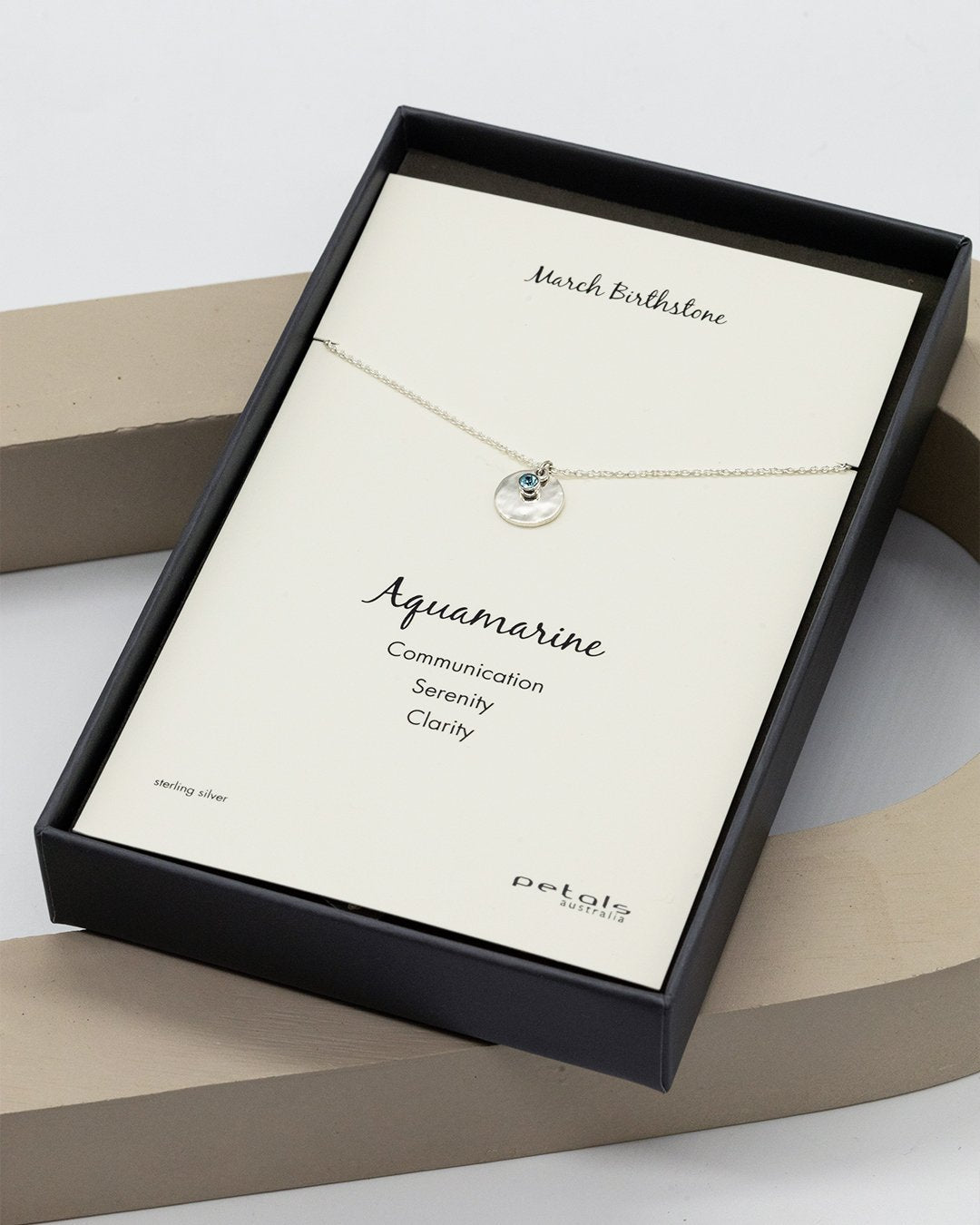 March Aquamarine Necklace