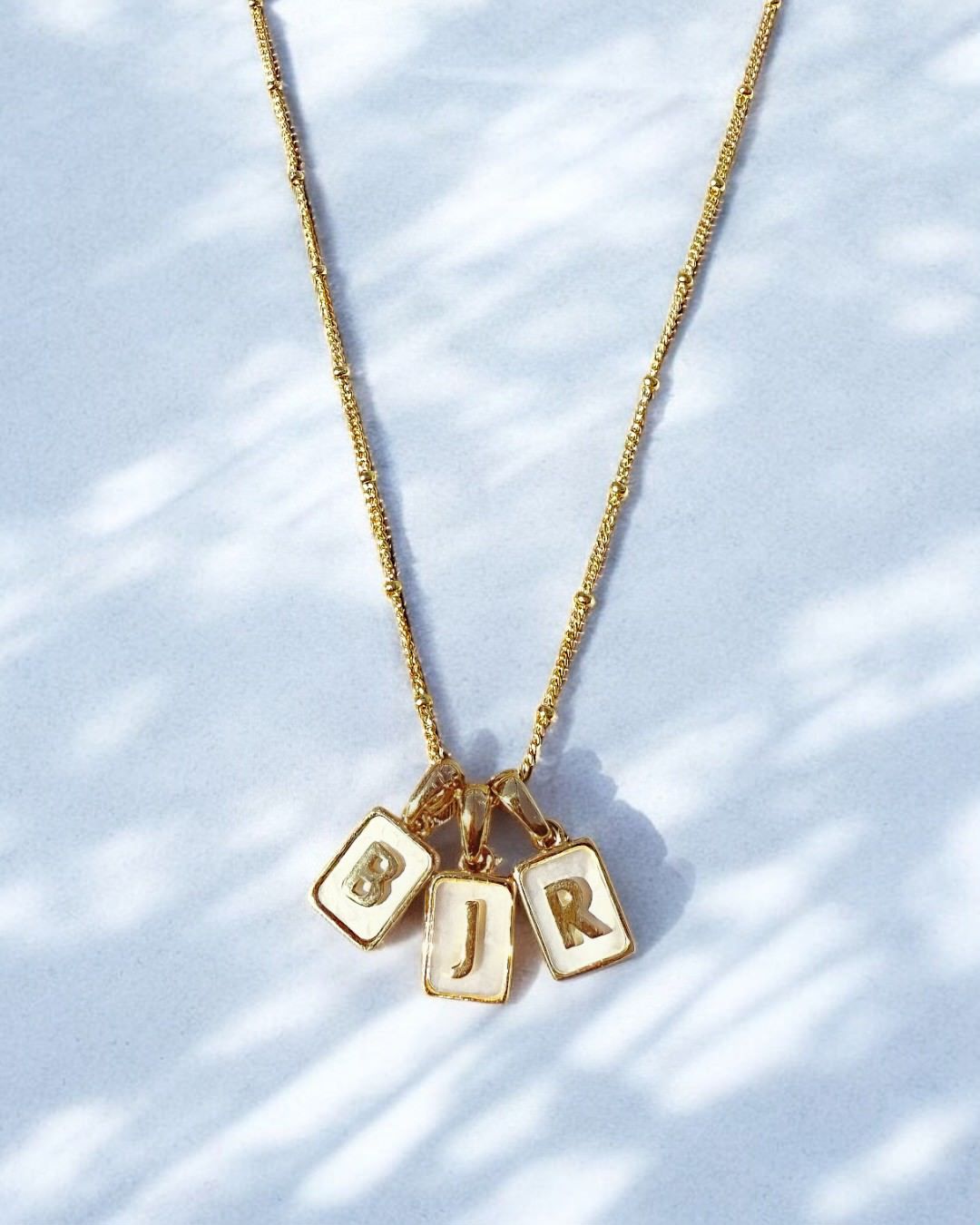 Love Letter Pearl Necklace 3 Loves Gold