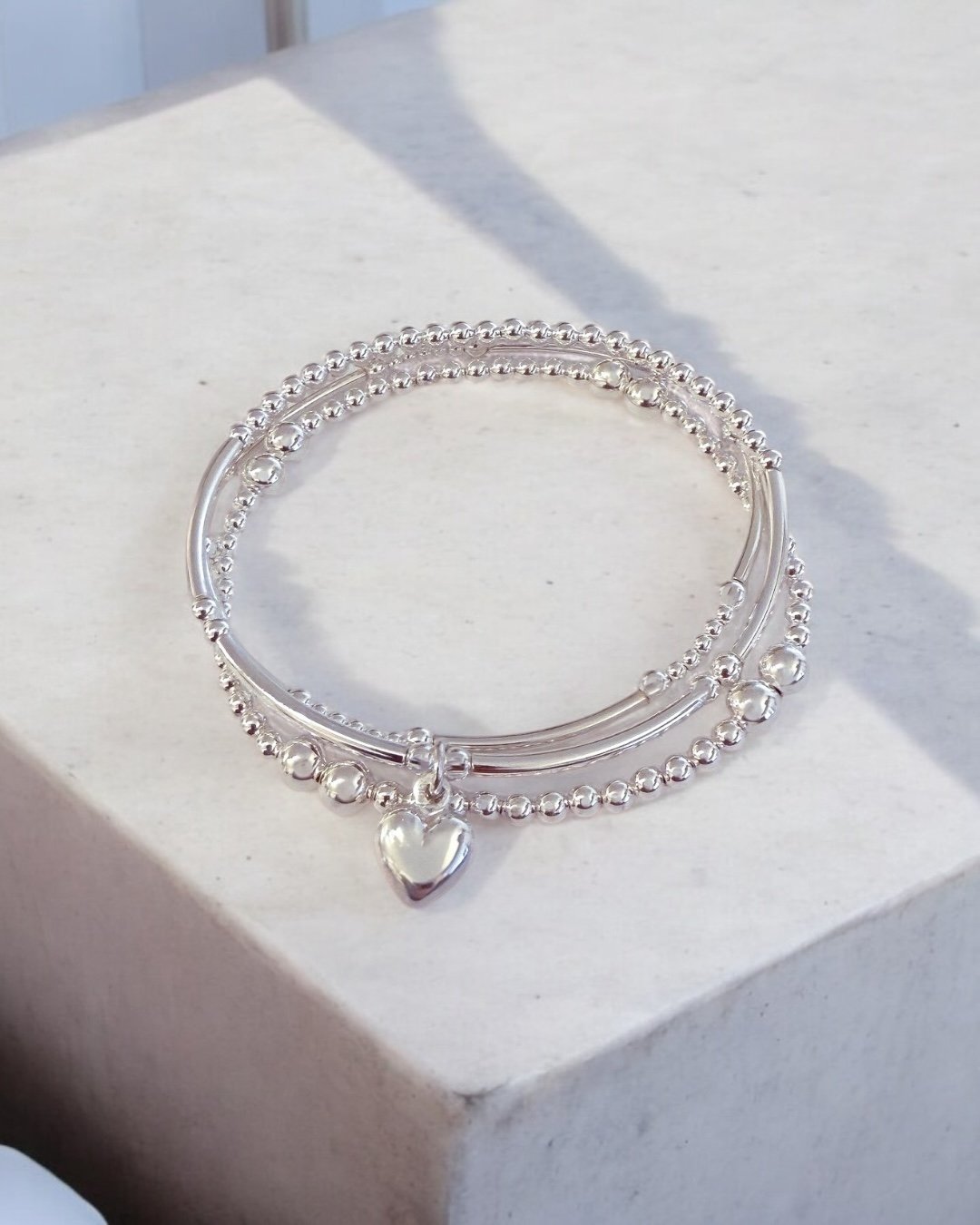 My Heart Silver Set Bracelets