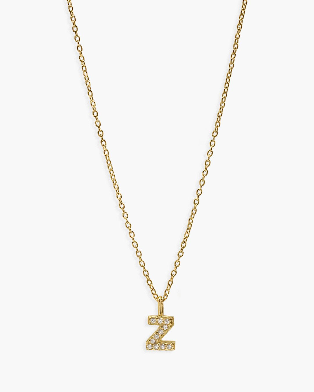 Love Letter Zirconia Necklace Gold