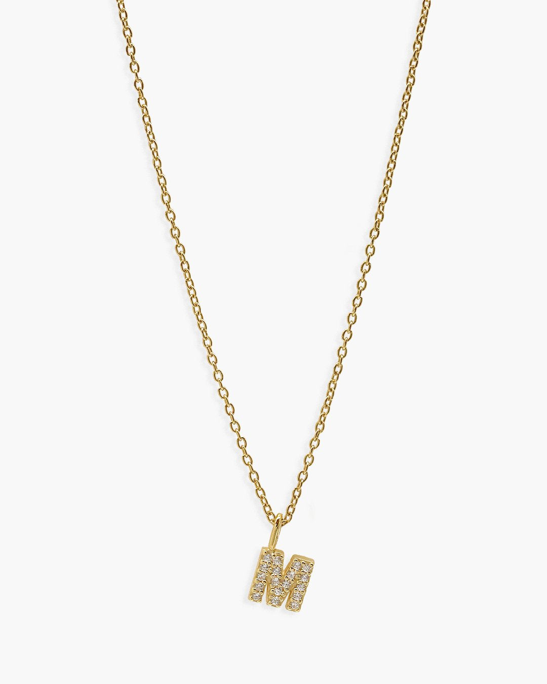 Love Letter Zirconia Necklace Gold