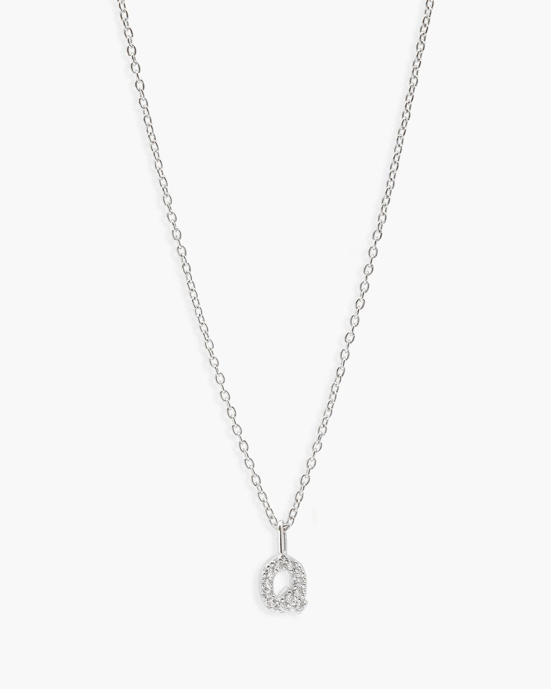 Love Letter Zirconia Necklace Silver
