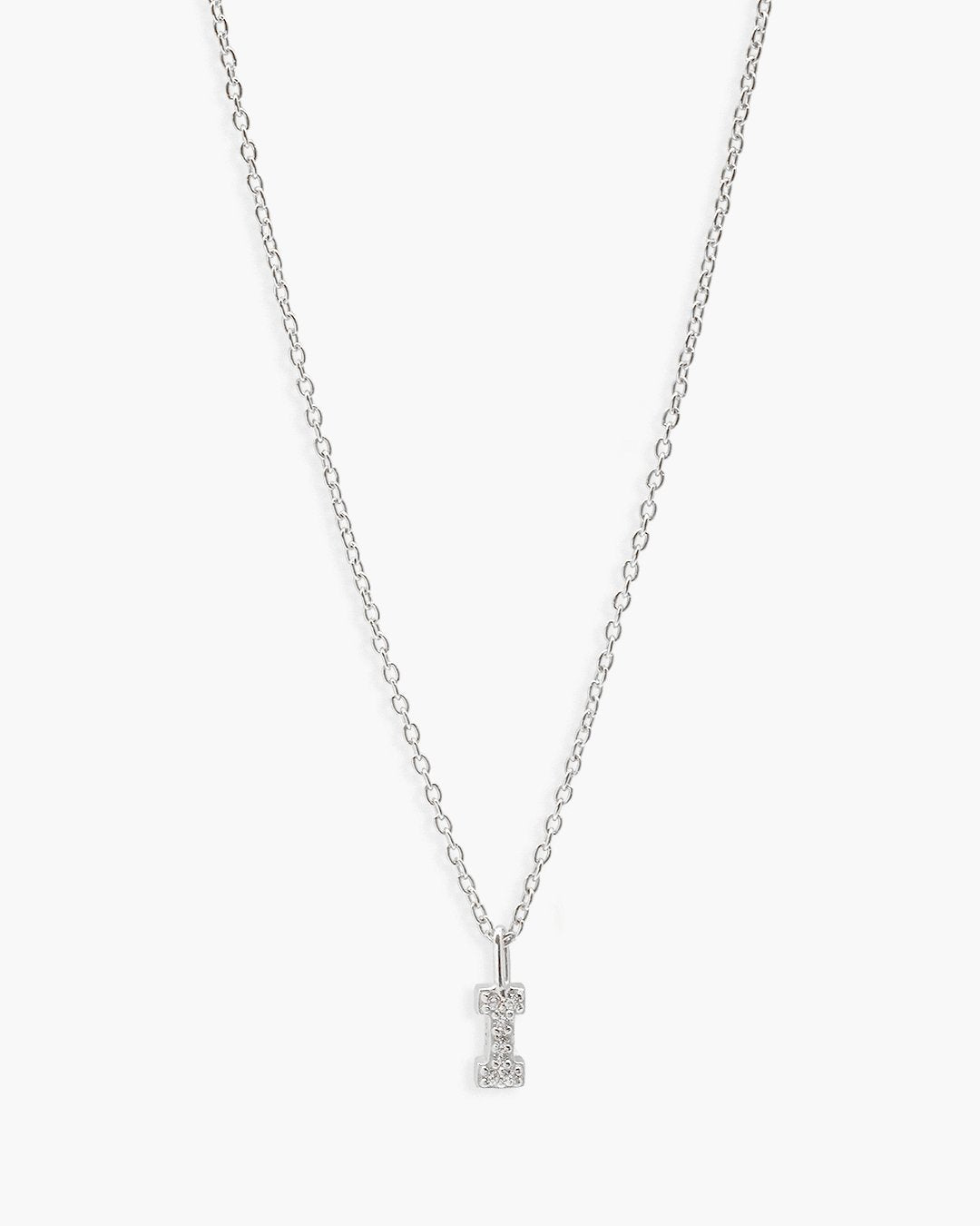 Love Letter Zirconia Necklace Silver