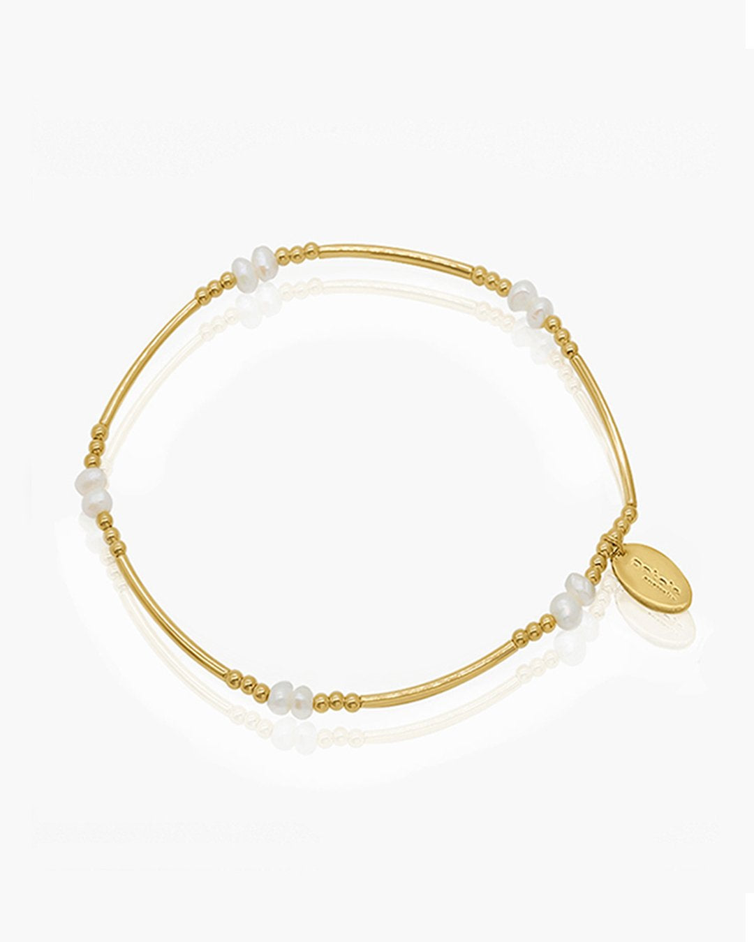 Gold 2 Pearl Bracelet