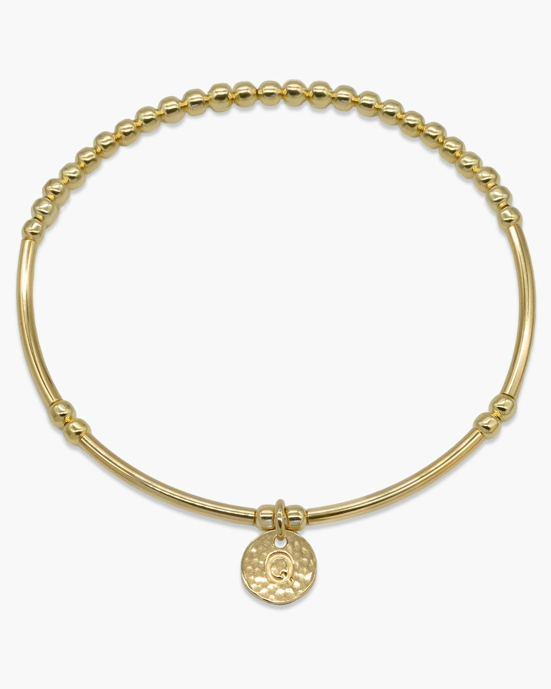 Love Letter Hammered Bracelet Gold