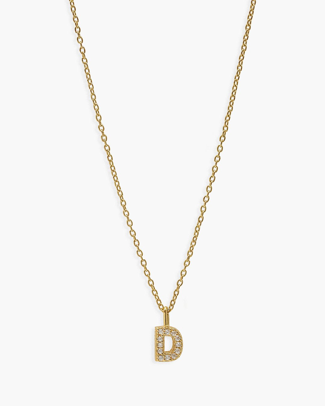 Love Letter Zirconia Necklace Gold