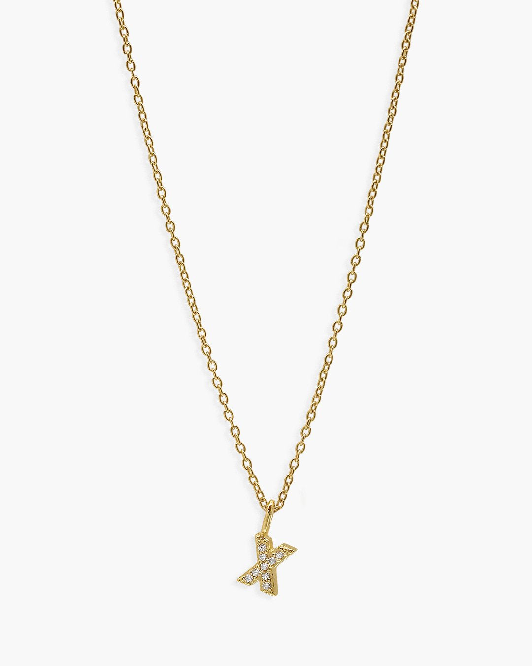 Love Letter Zirconia Necklace Gold