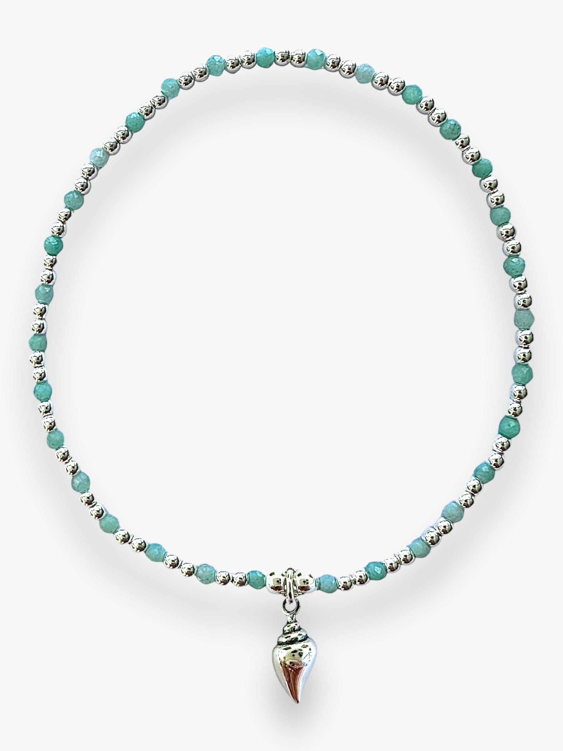 Amazonite- SS Cone Shell Blt