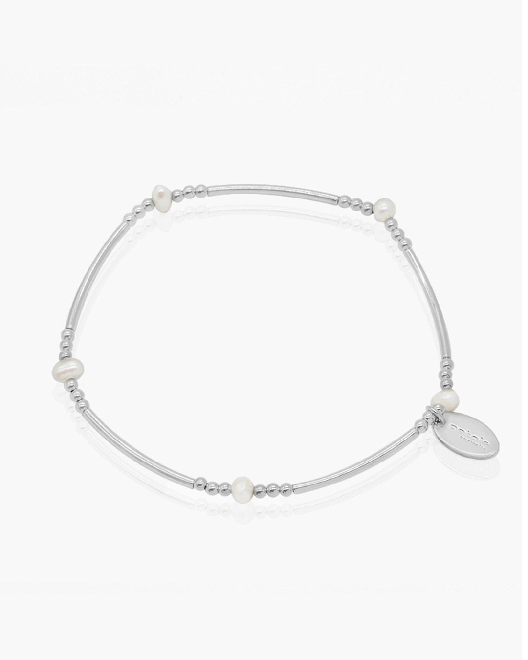 Silver 1 Pearl Bracelet