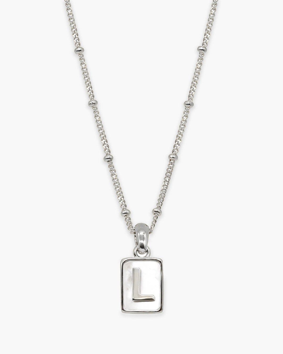 Love Letter Pearl Necklace Silver