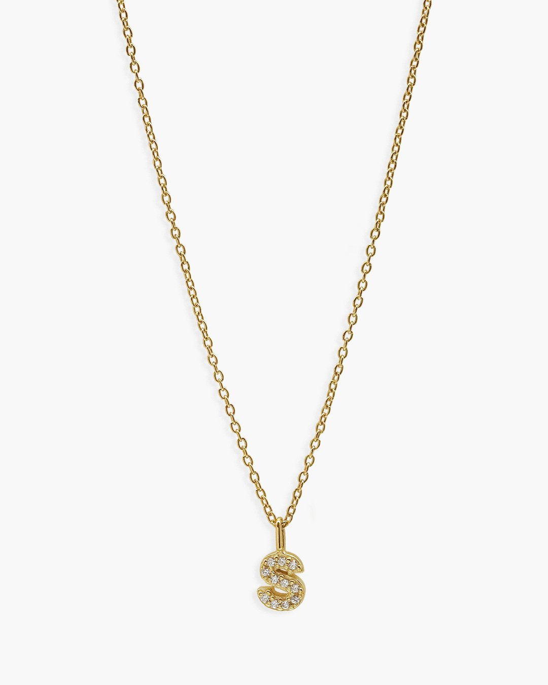 Love Letter Zirconia Necklace Gold