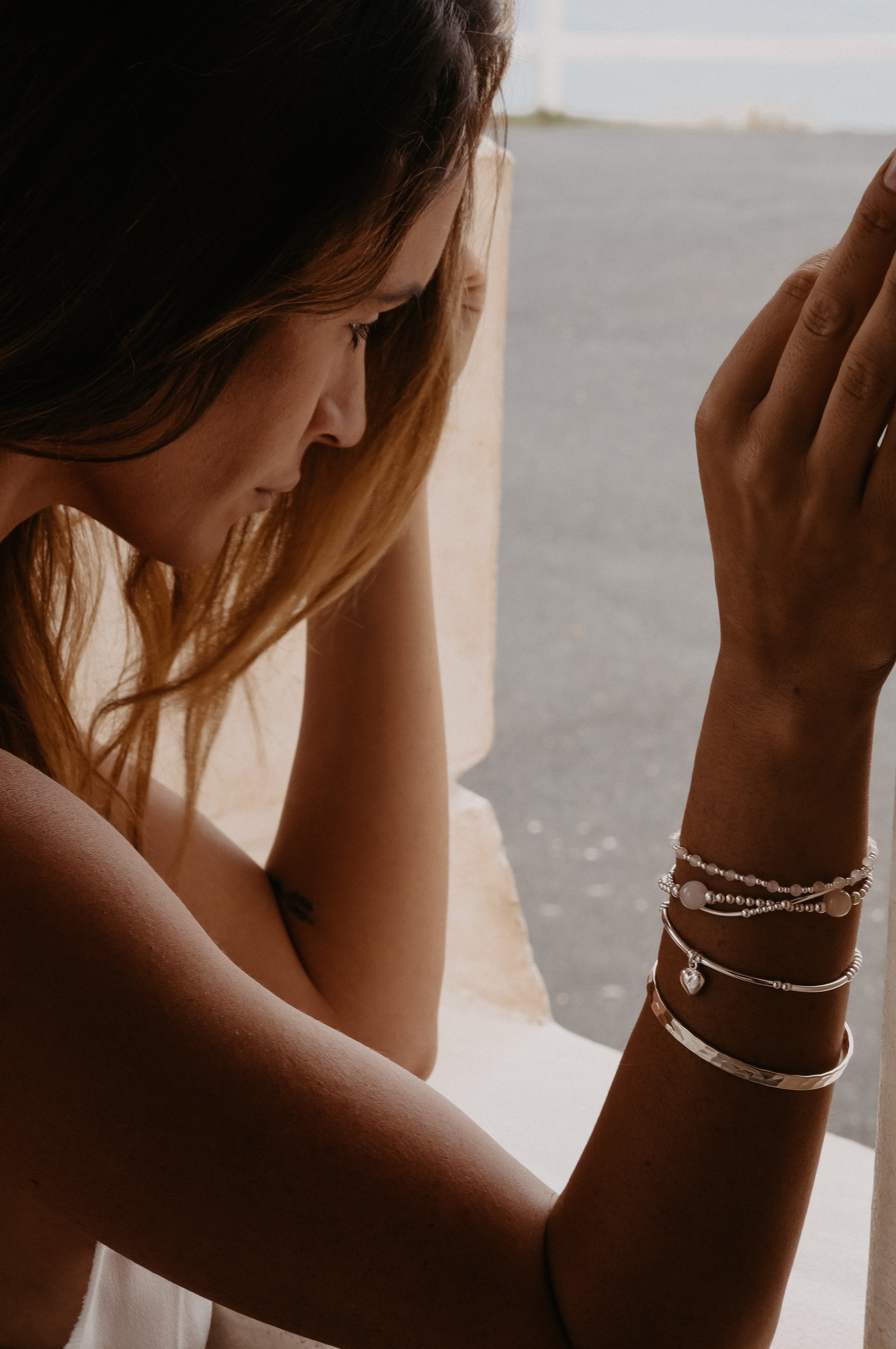 Rose Quartz Bracelet Stack