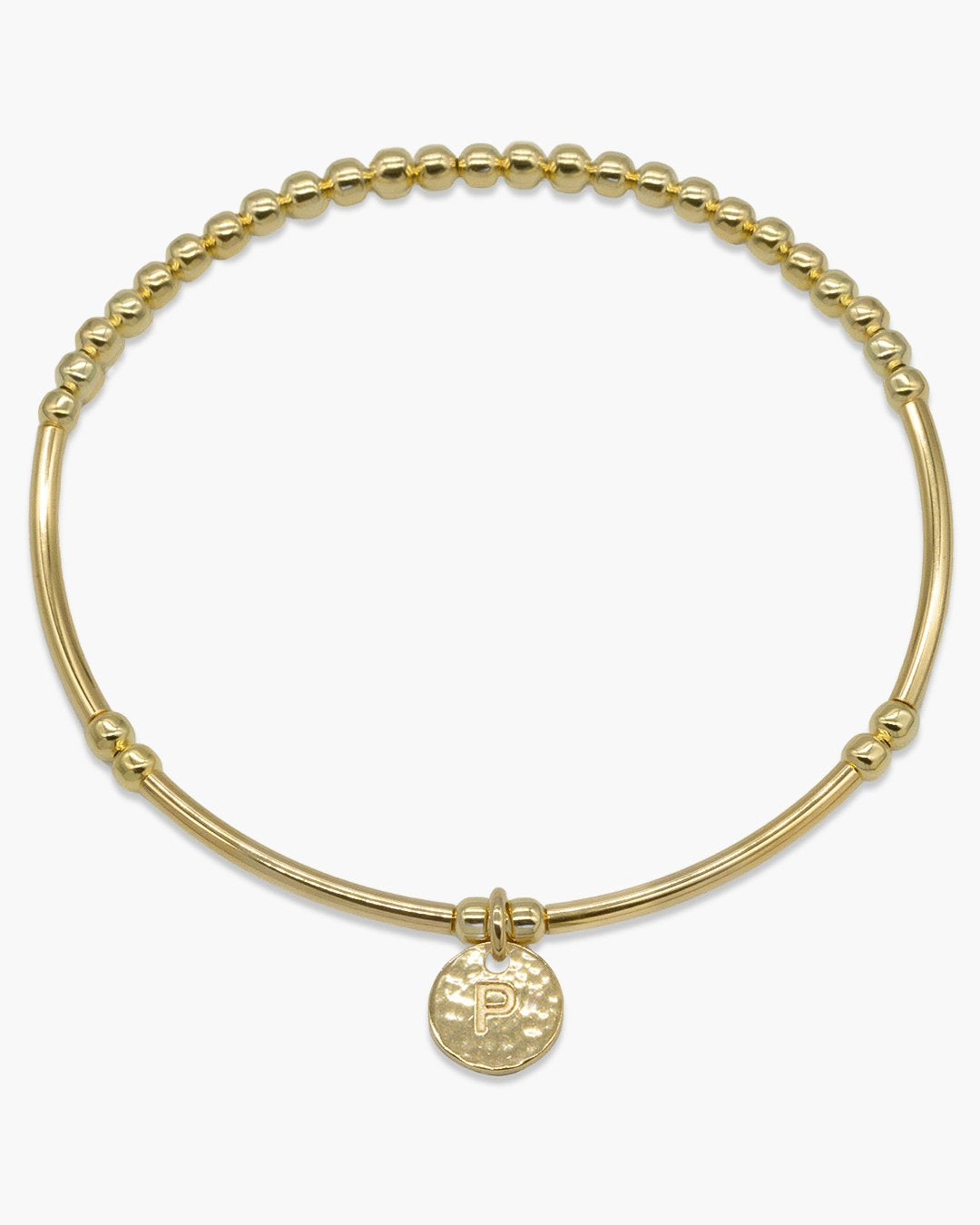 Love Letter Hammered Bracelet Gold