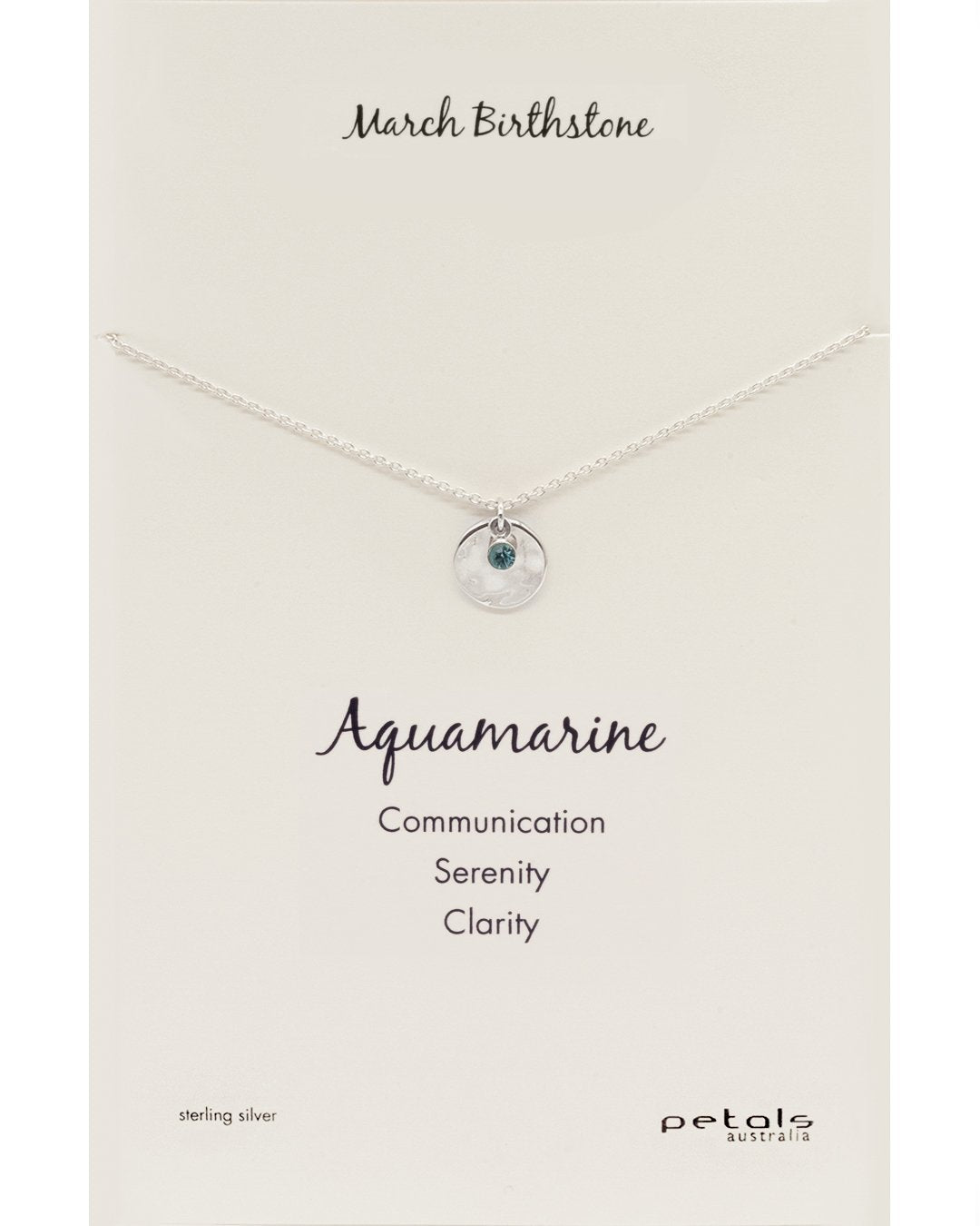 March Aquamarine Necklace