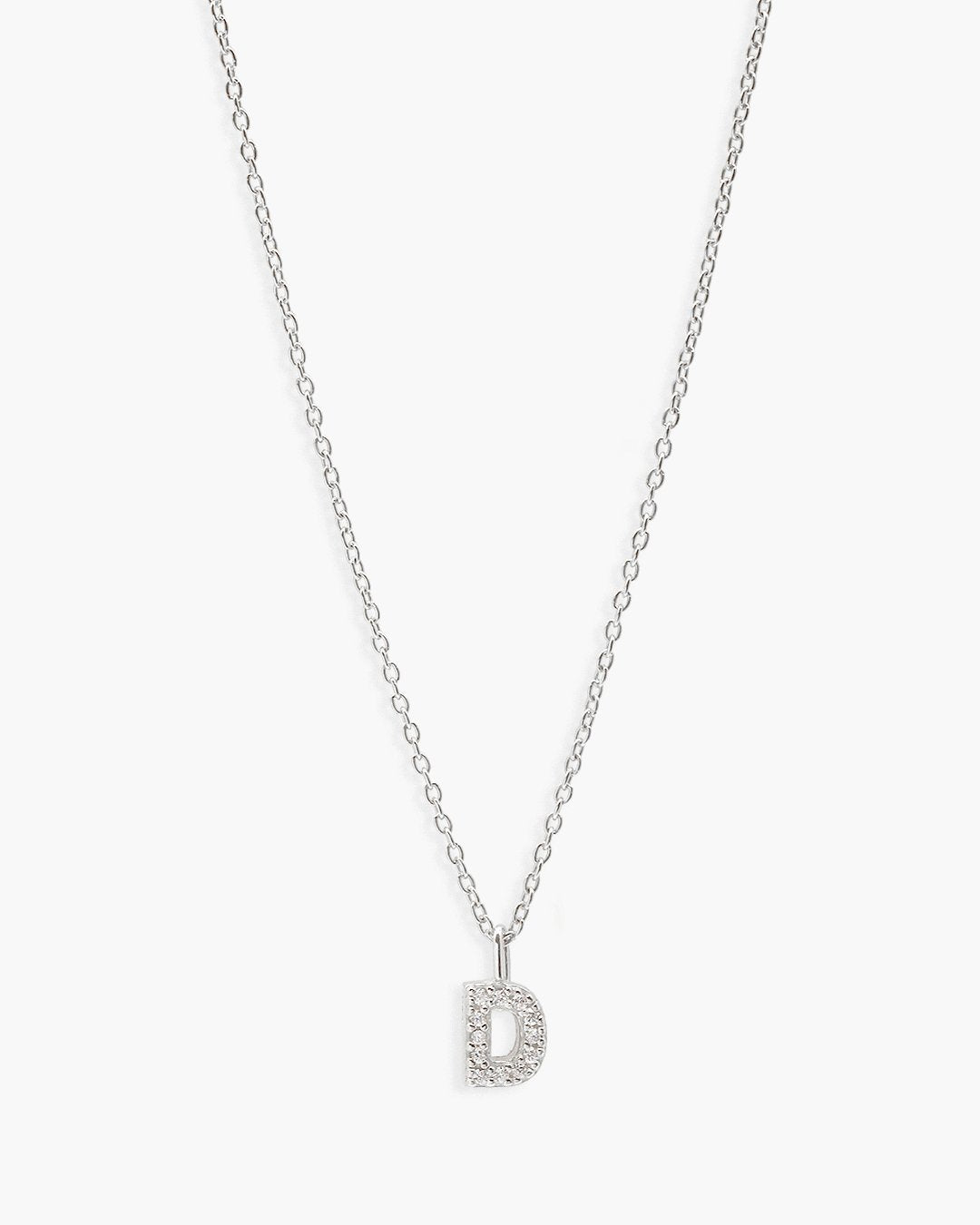 Love Letter Zirconia Necklace Silver