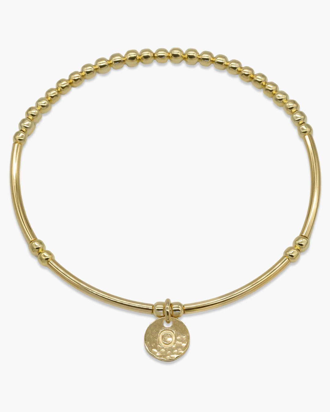 Love Letter Hammered Bracelet Gold