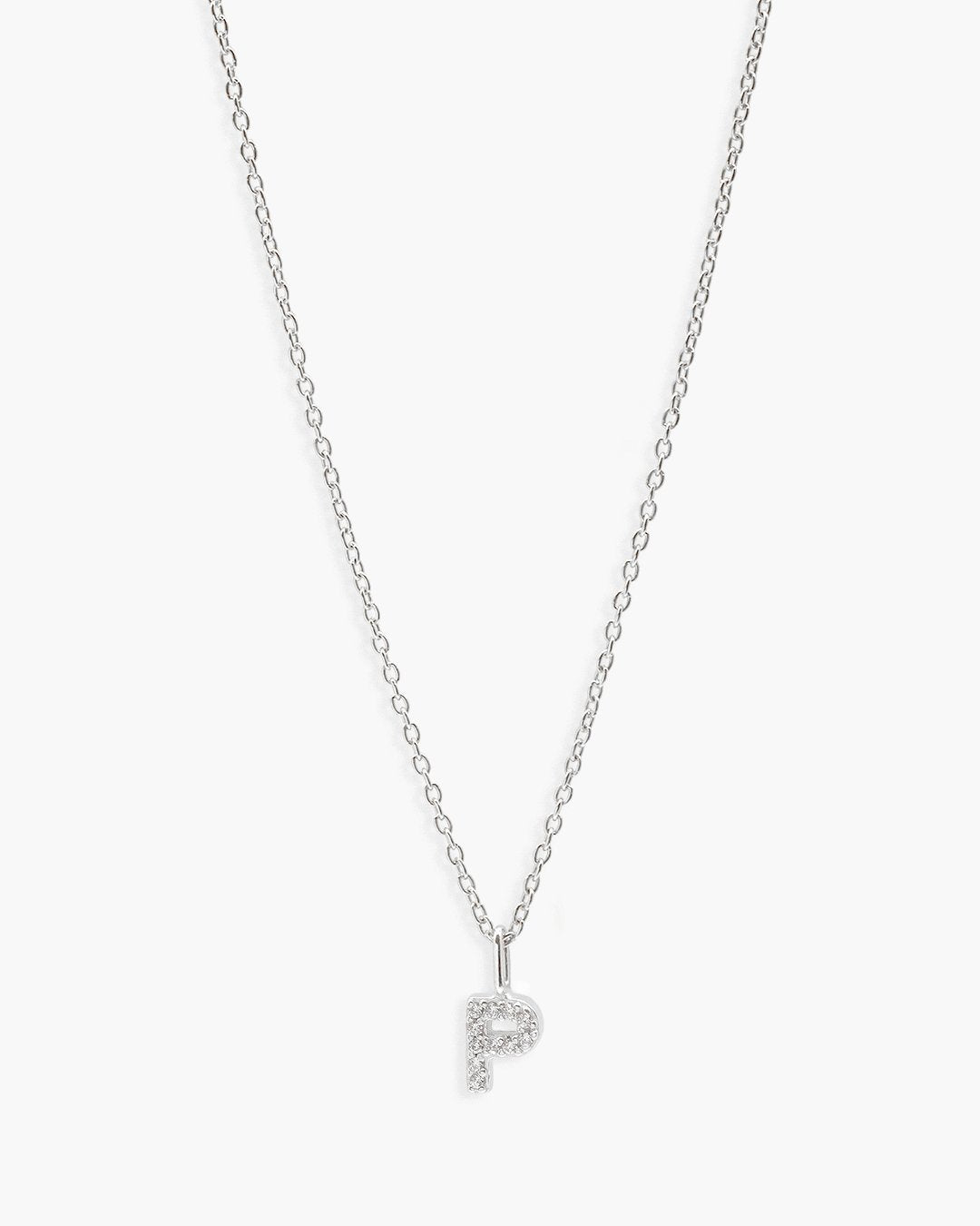 Love Letter Zirconia Necklace Silver
