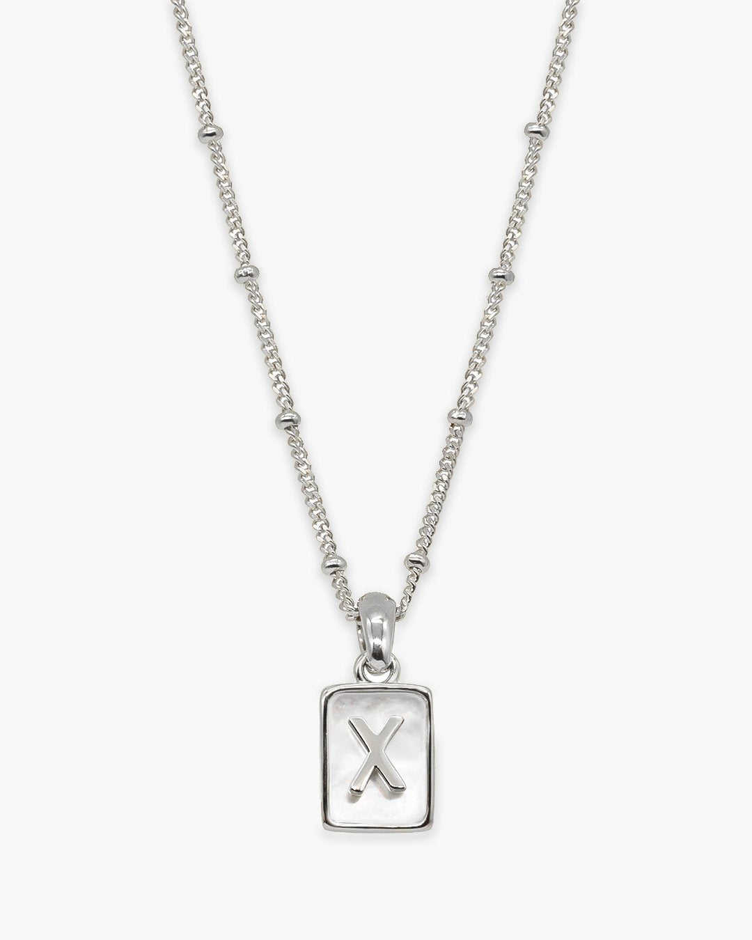 Love Letter Pearl Necklace Silver