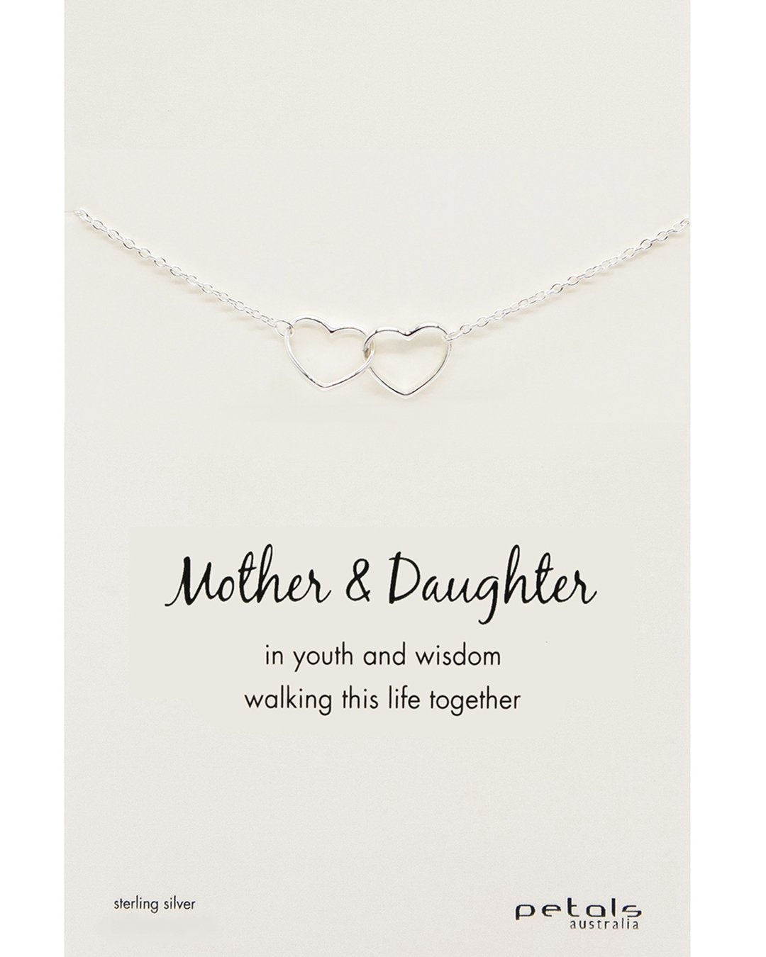 Mother Daughter Linked Heart Necklace