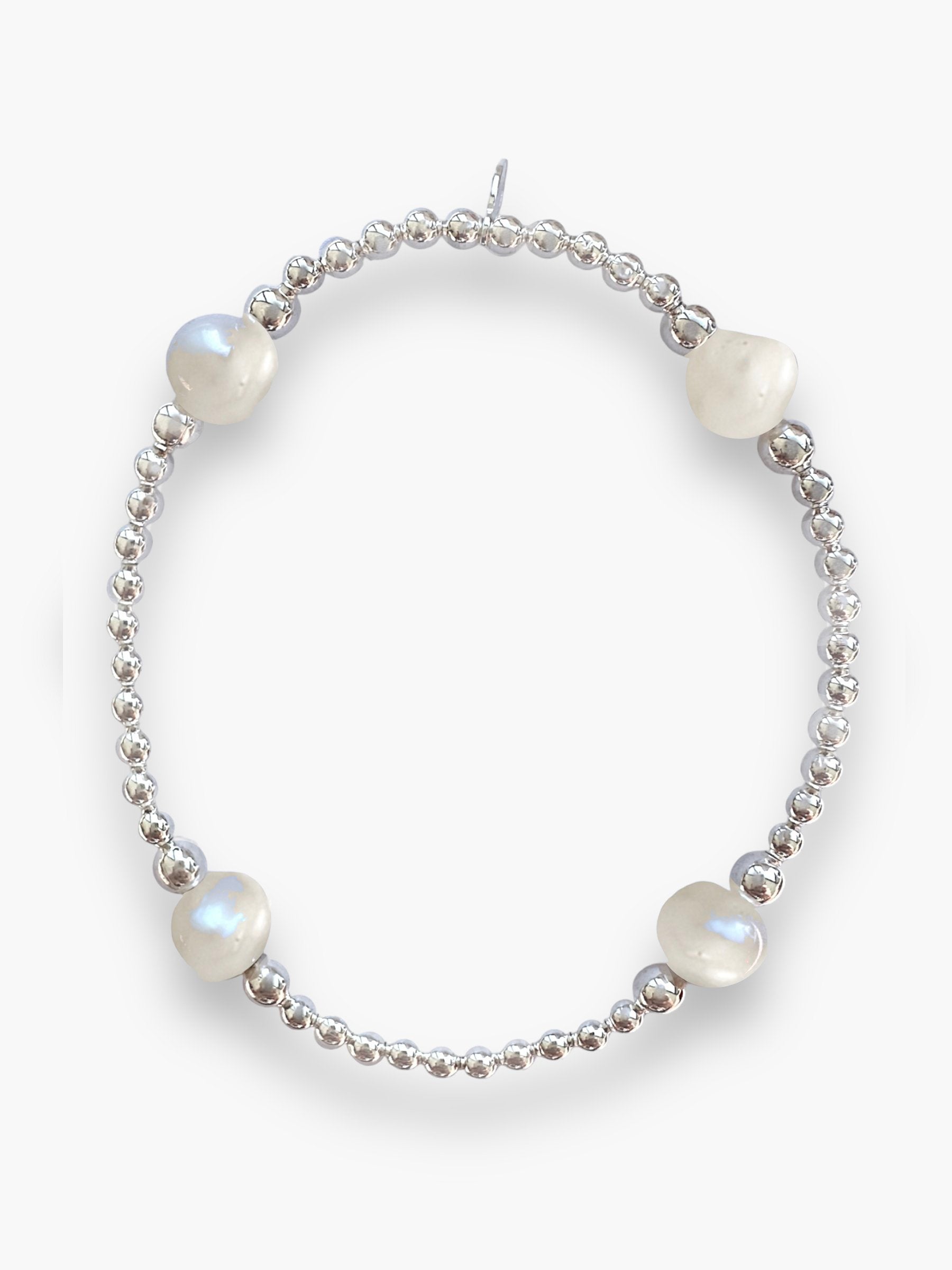 White 4 Pearl Bracelet