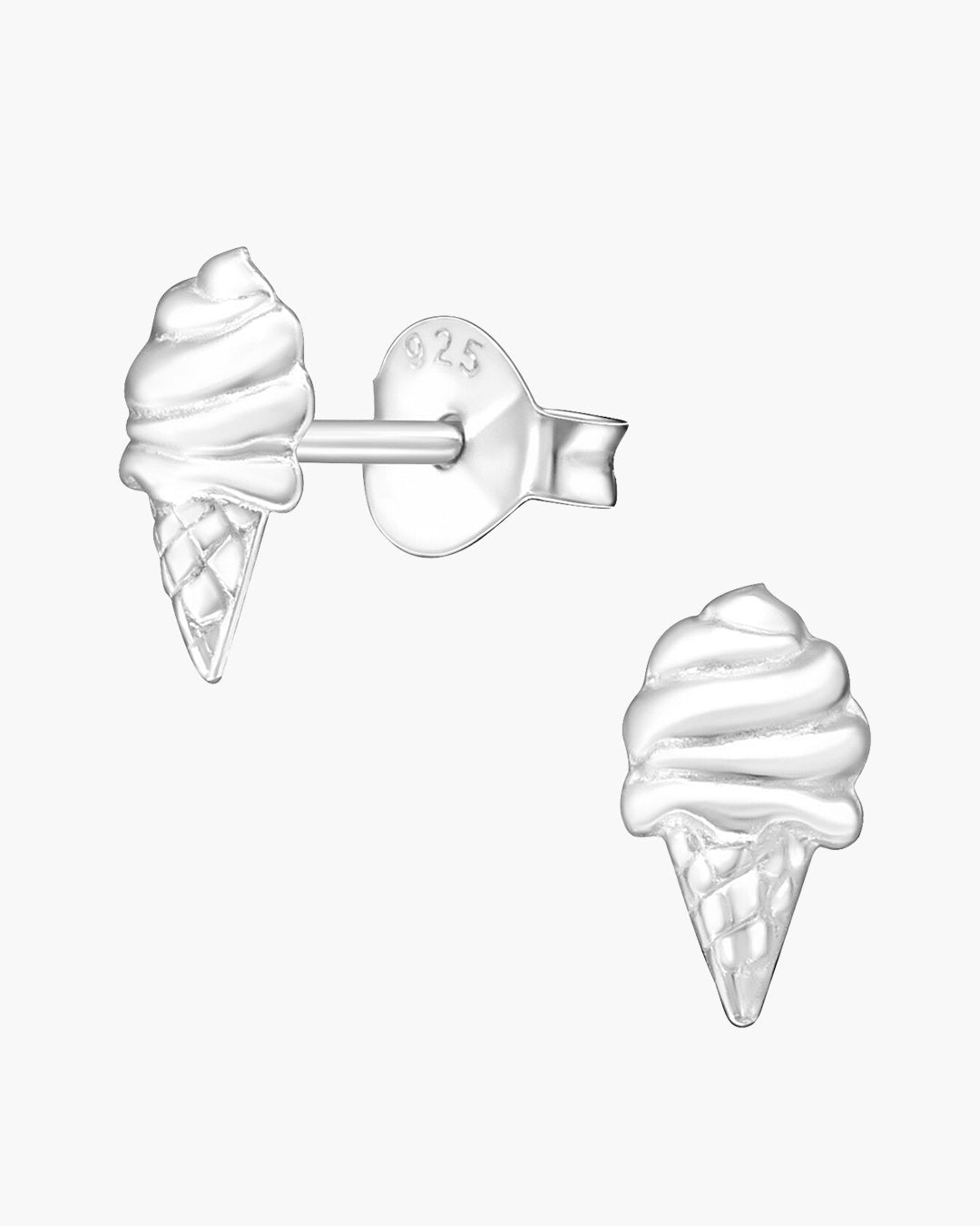 Silver- Ice Cream Stud