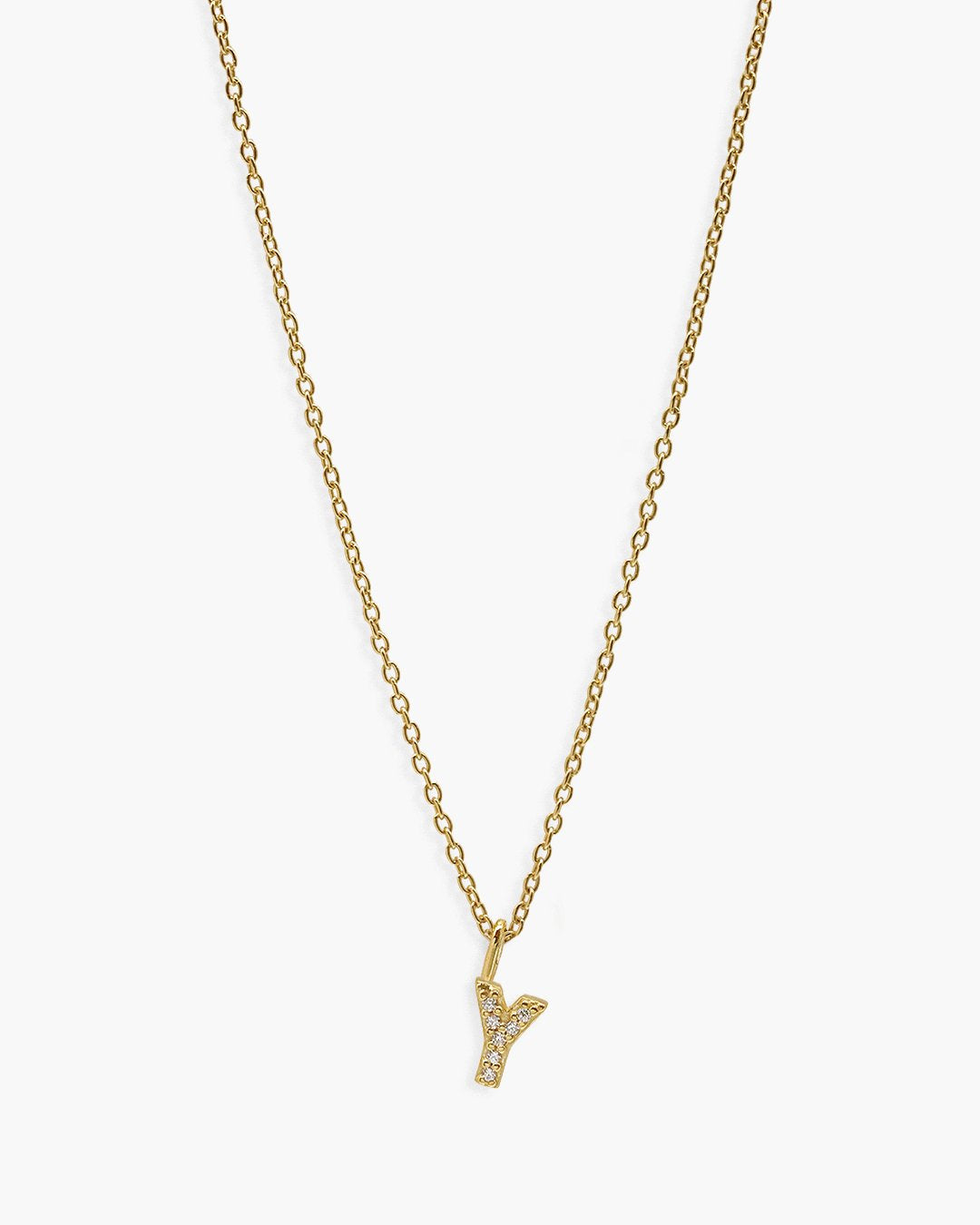 Love Letter Zirconia Necklace Gold