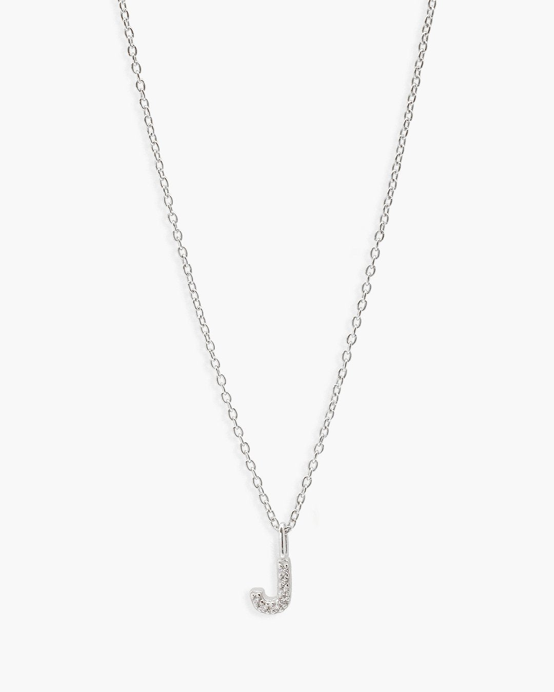 Love Letter Zirconia Necklace Silver