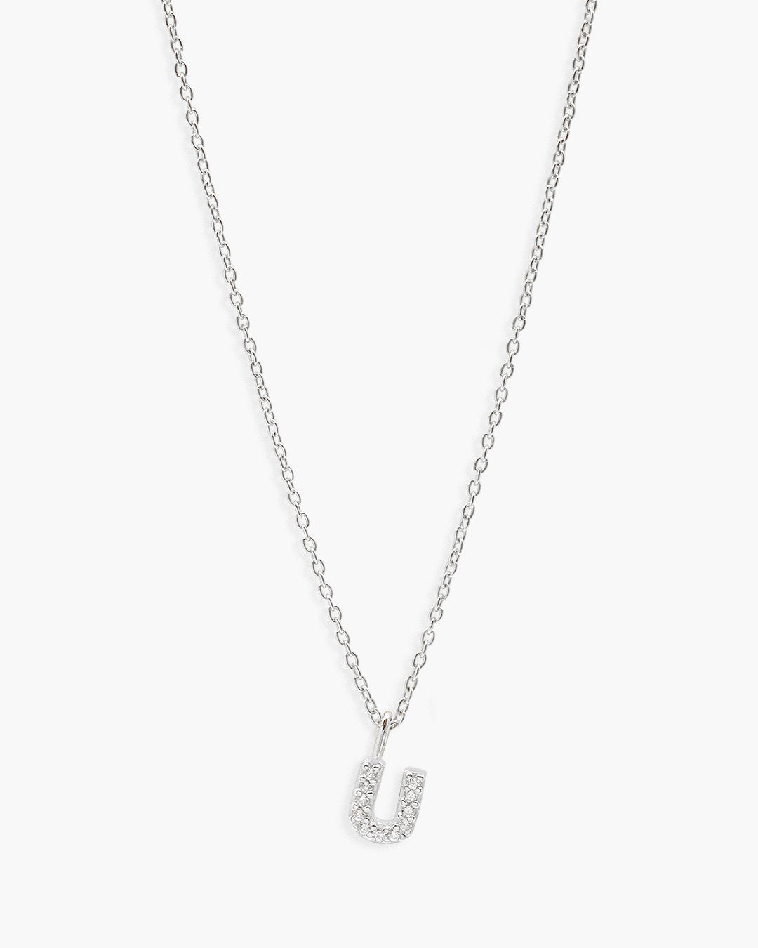 Love Letter Zirconia Necklace Silver
