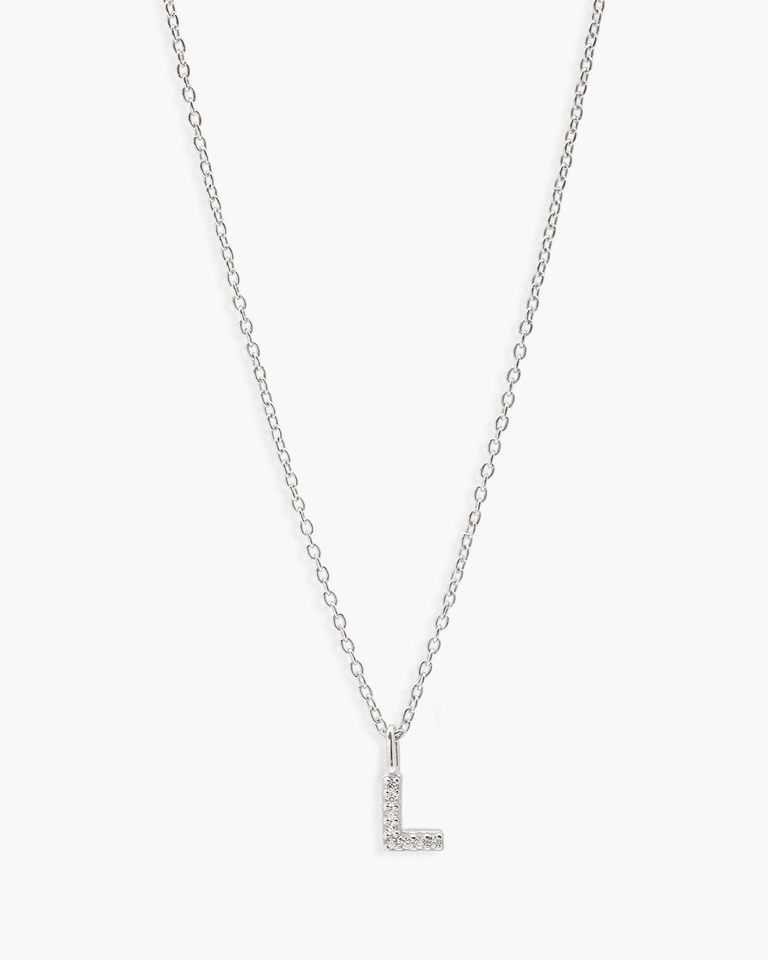 Love Letter Zirconia Necklace Silver