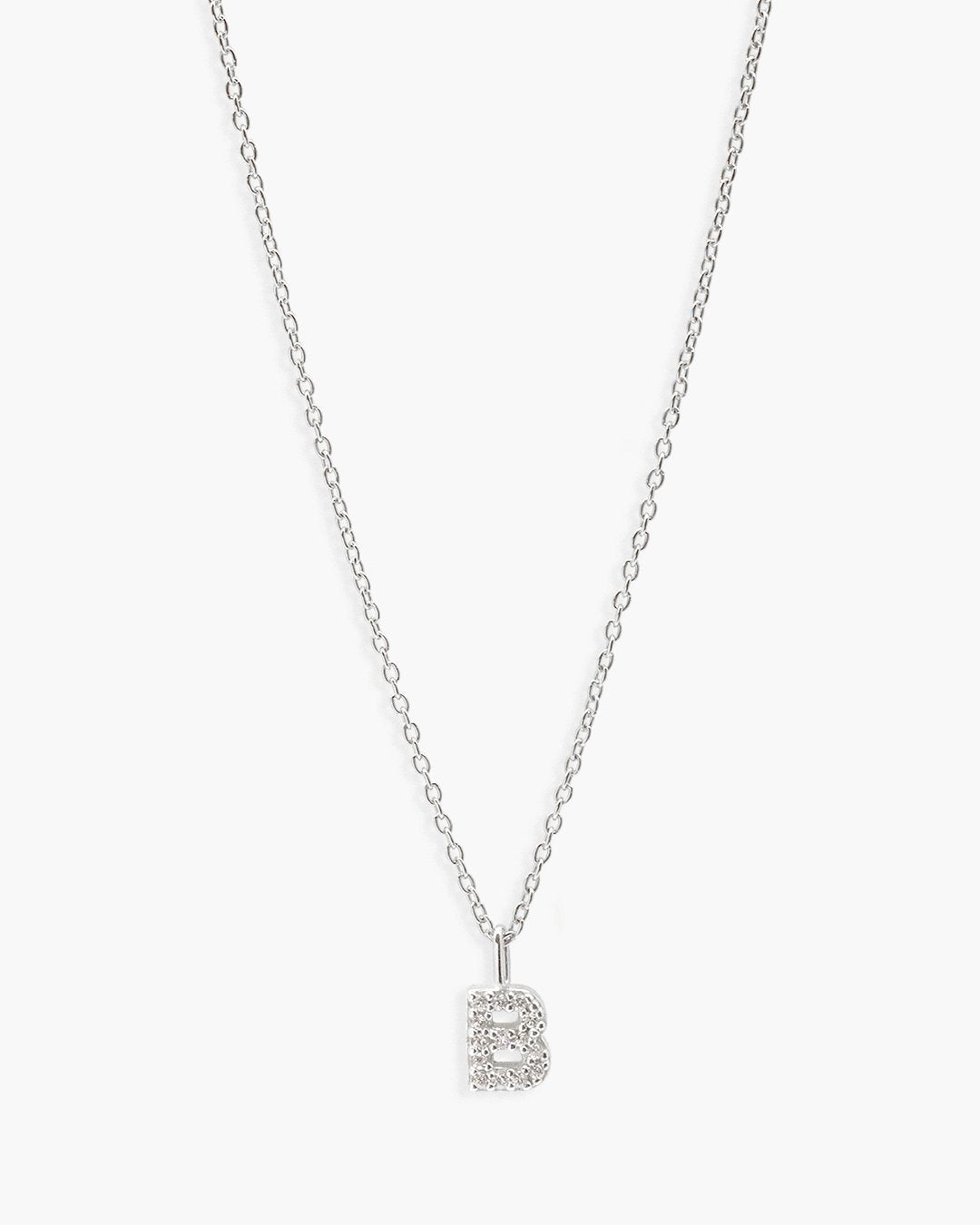 Love Letter Zirconia Necklace Silver