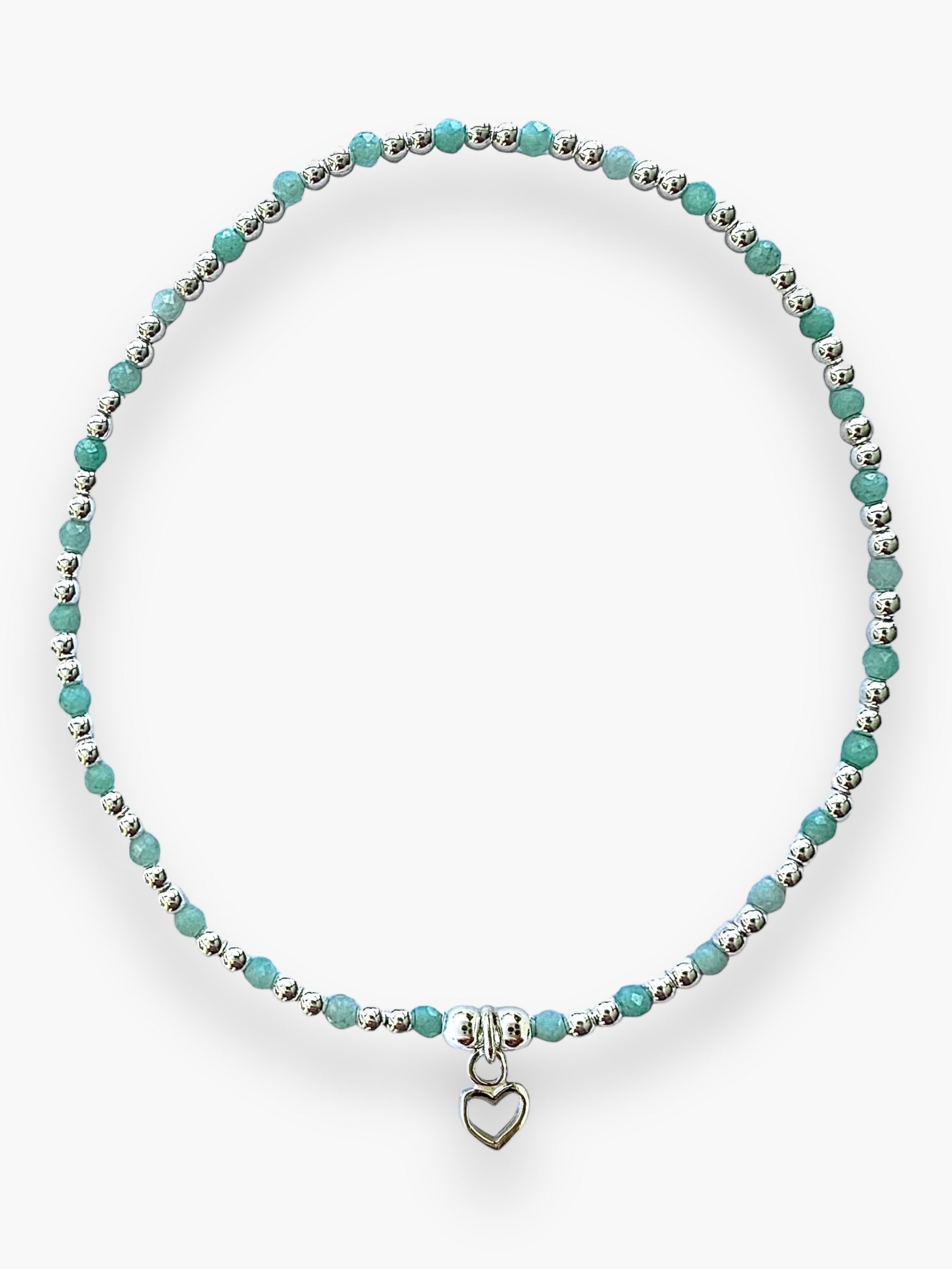 Amazonite- SS Open Heart Blt