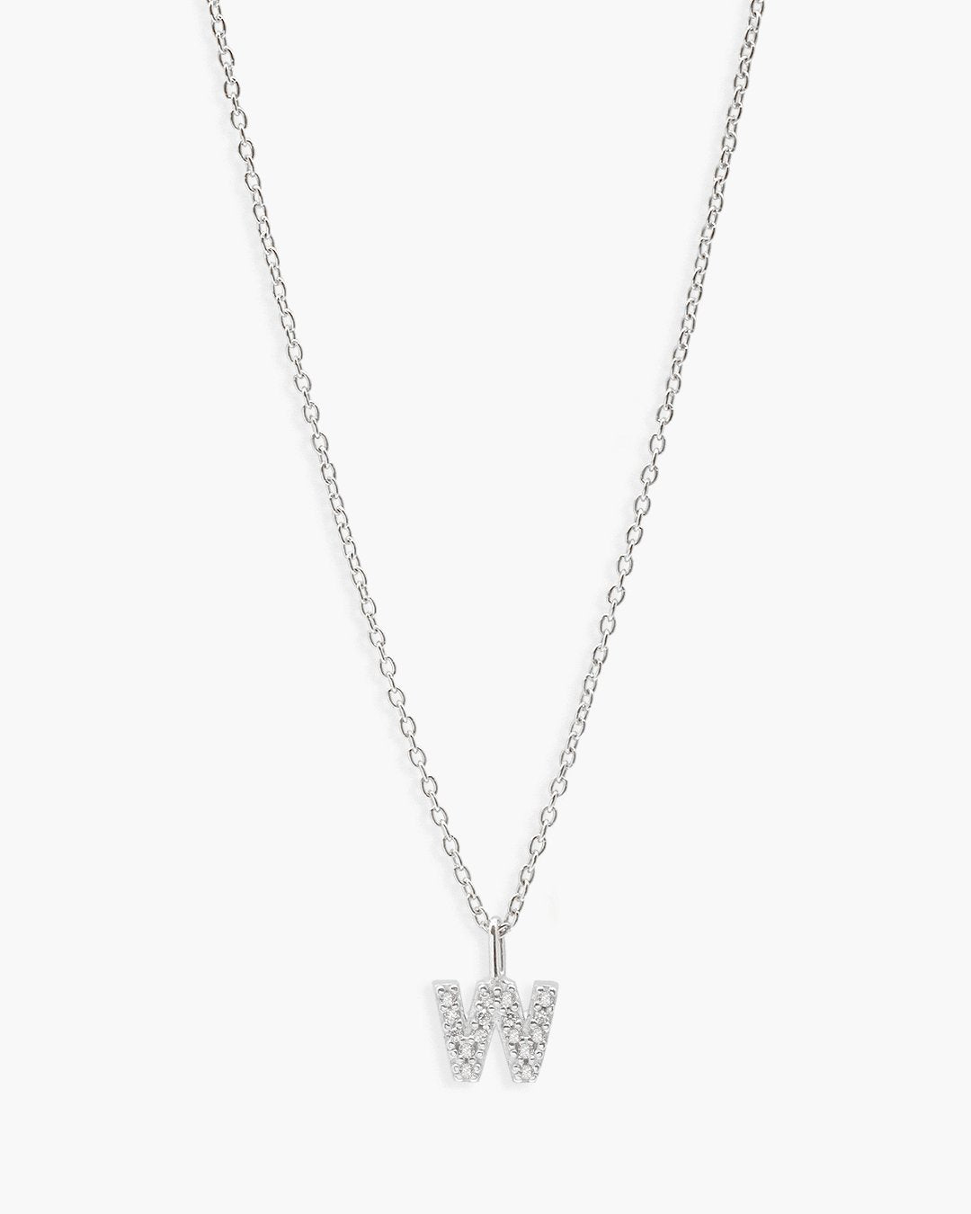 Love Letter Zirconia Necklace Silver