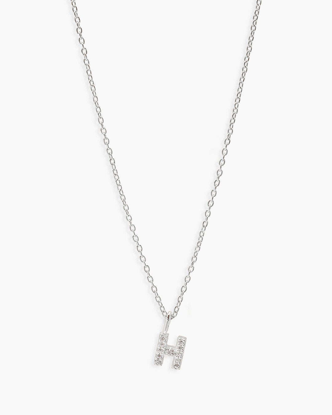 Love Letter Zirconia Necklace Silver