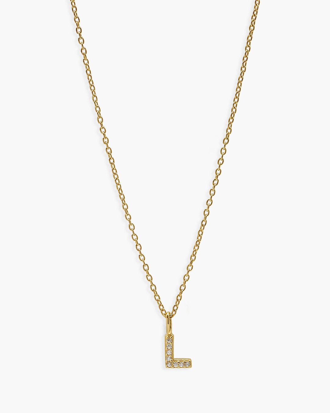 Love Letter Zirconia Necklace Gold