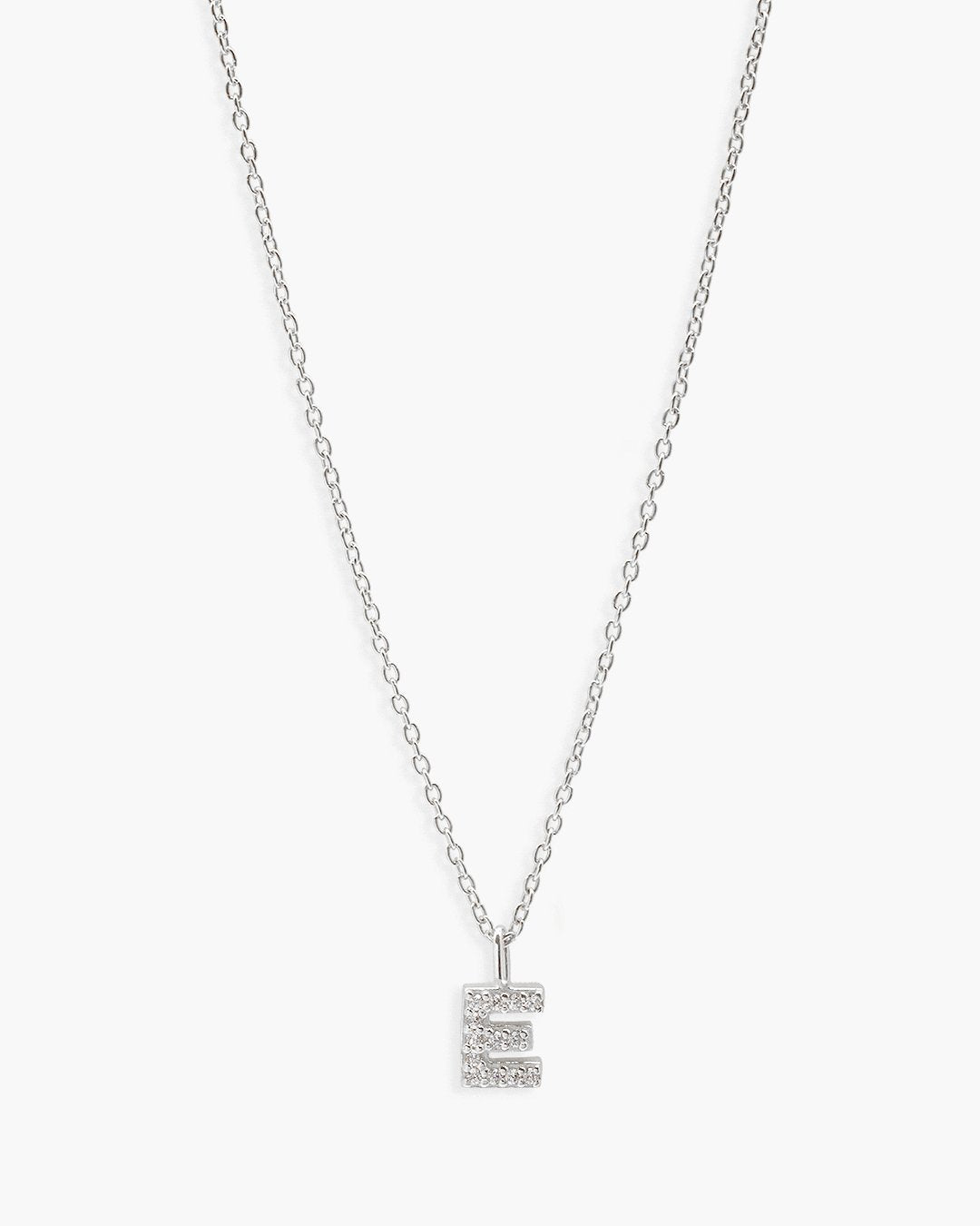 Love Letter Zirconia Necklace Silver