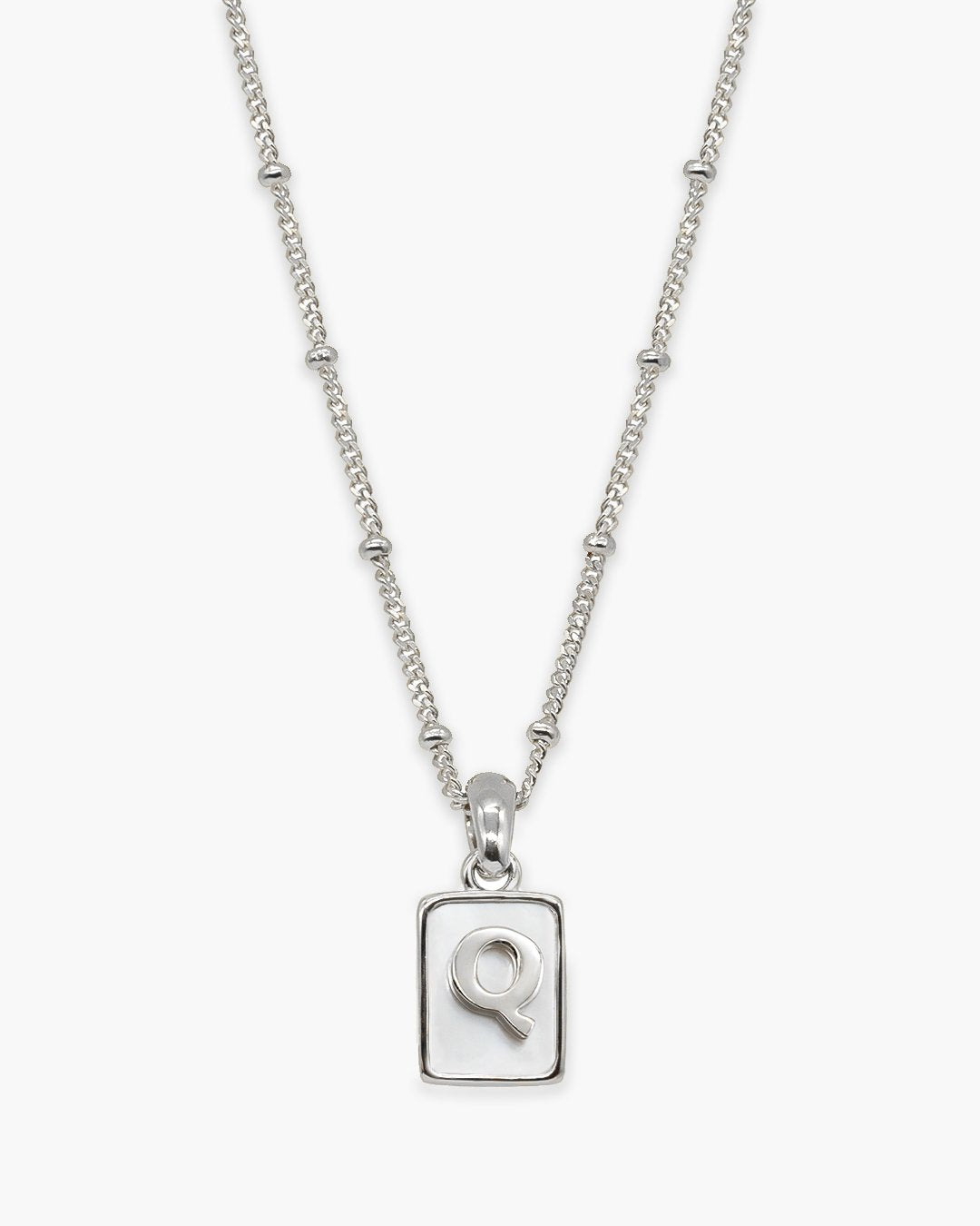 Love Letter Pearl Necklace Silver
