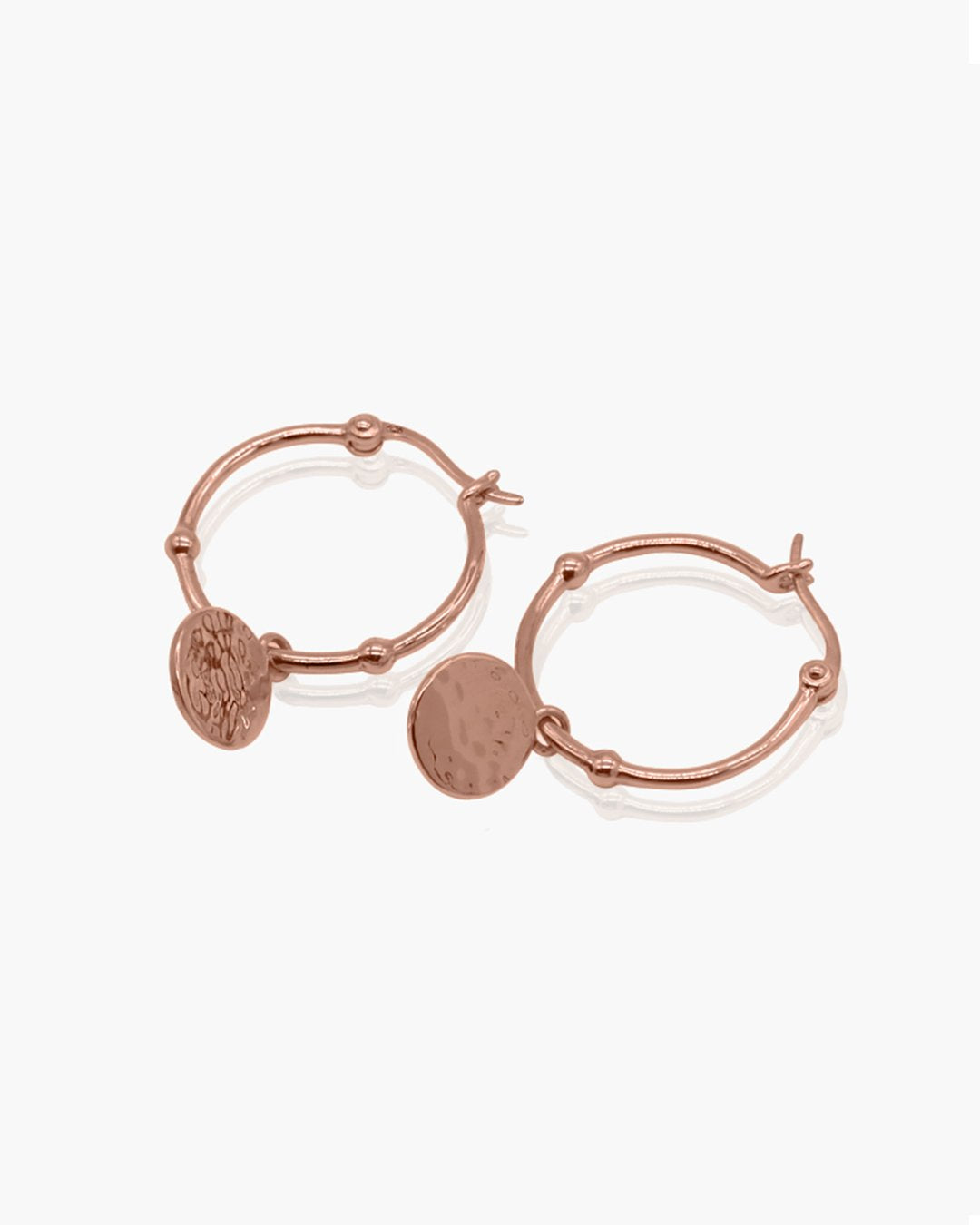 Flat Disc Hoop Earrings