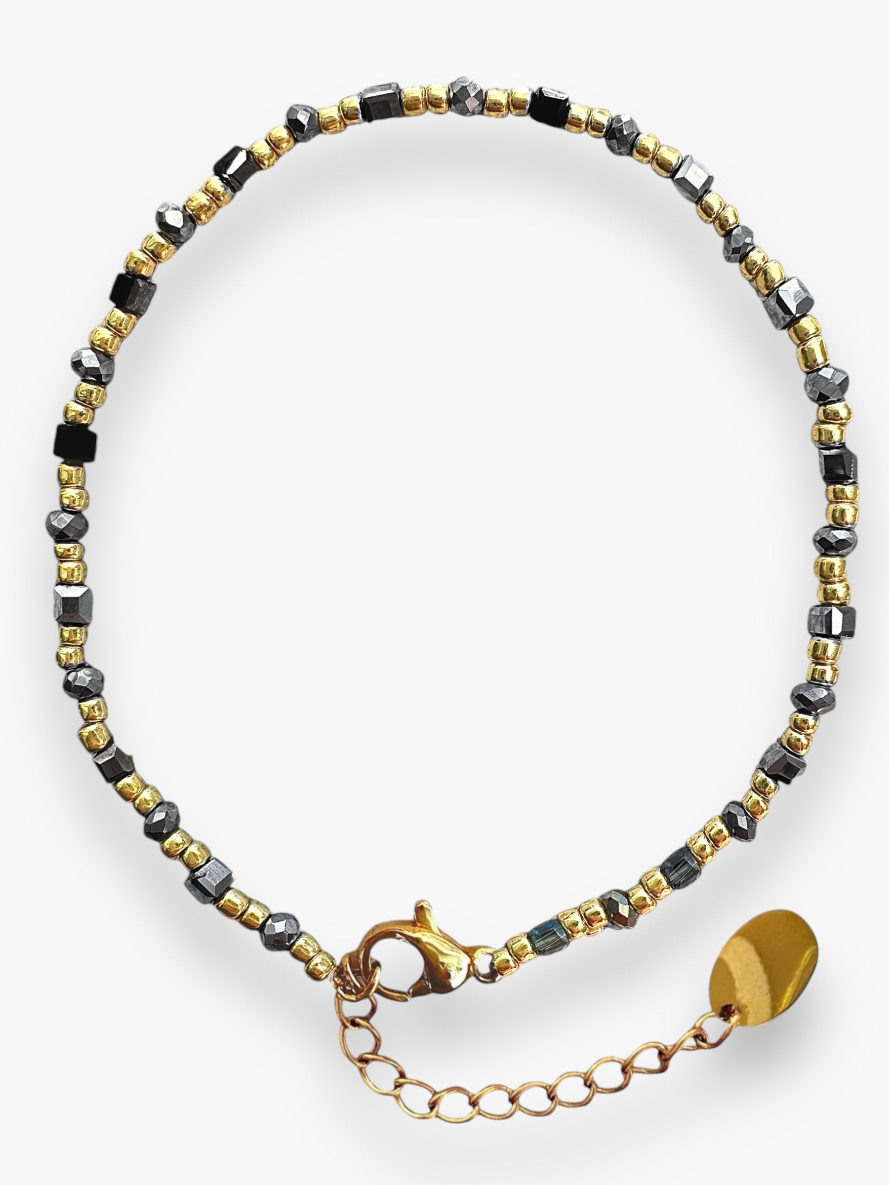Gold- Midnight Blue Beaded Blt