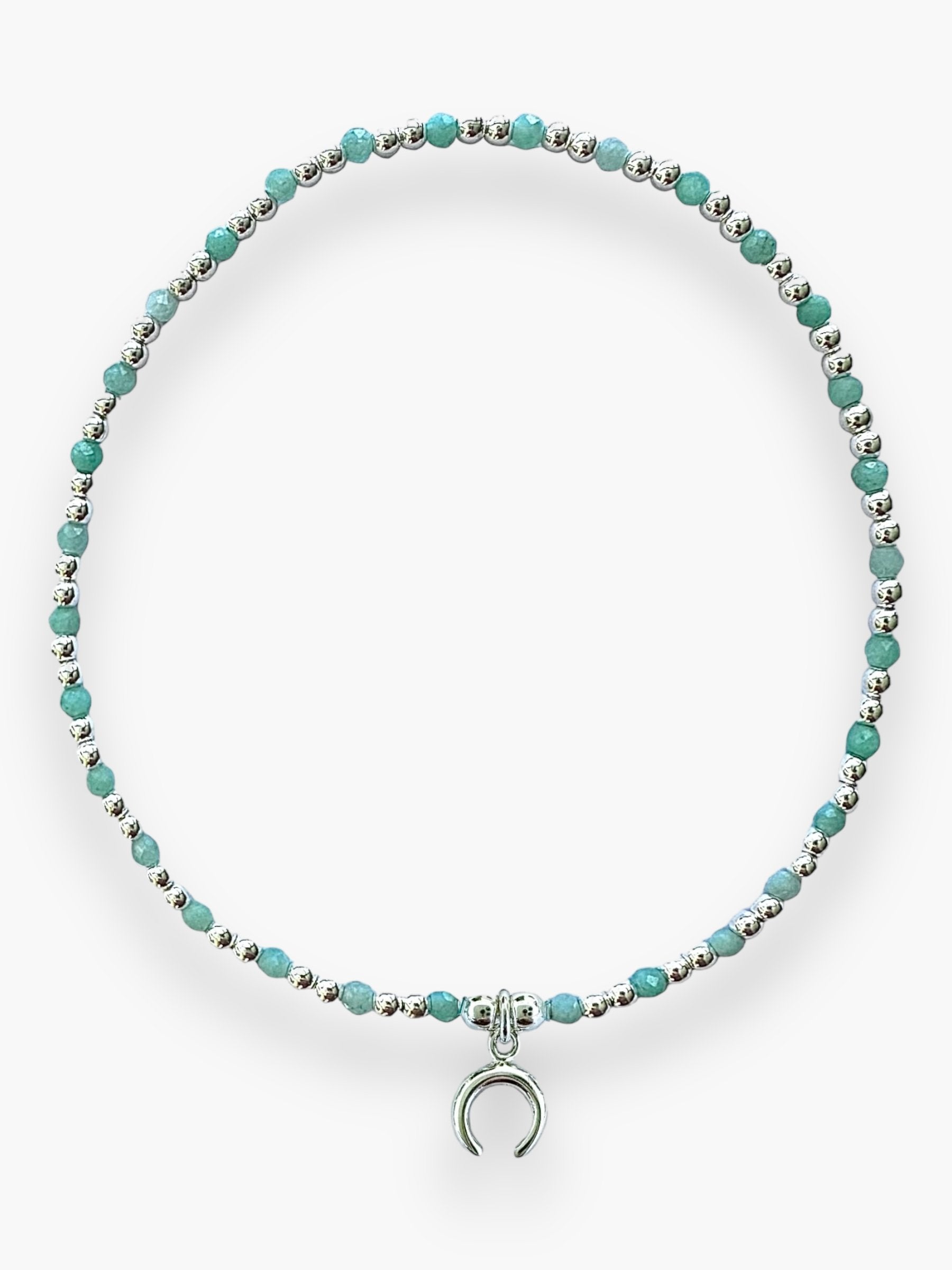 Amazonite-SS Crescent Moon Blt